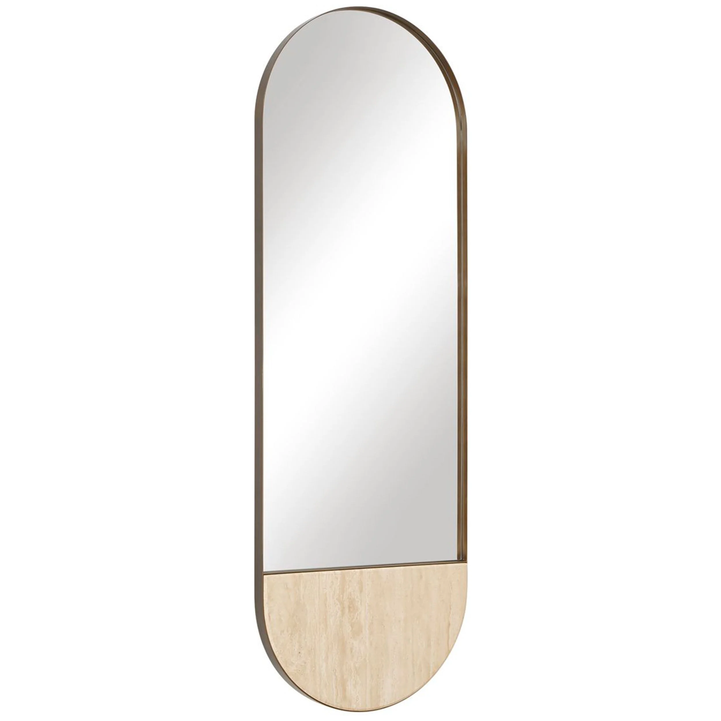 Russo Tall Oval Mirror, Golden Bronze - Image 2