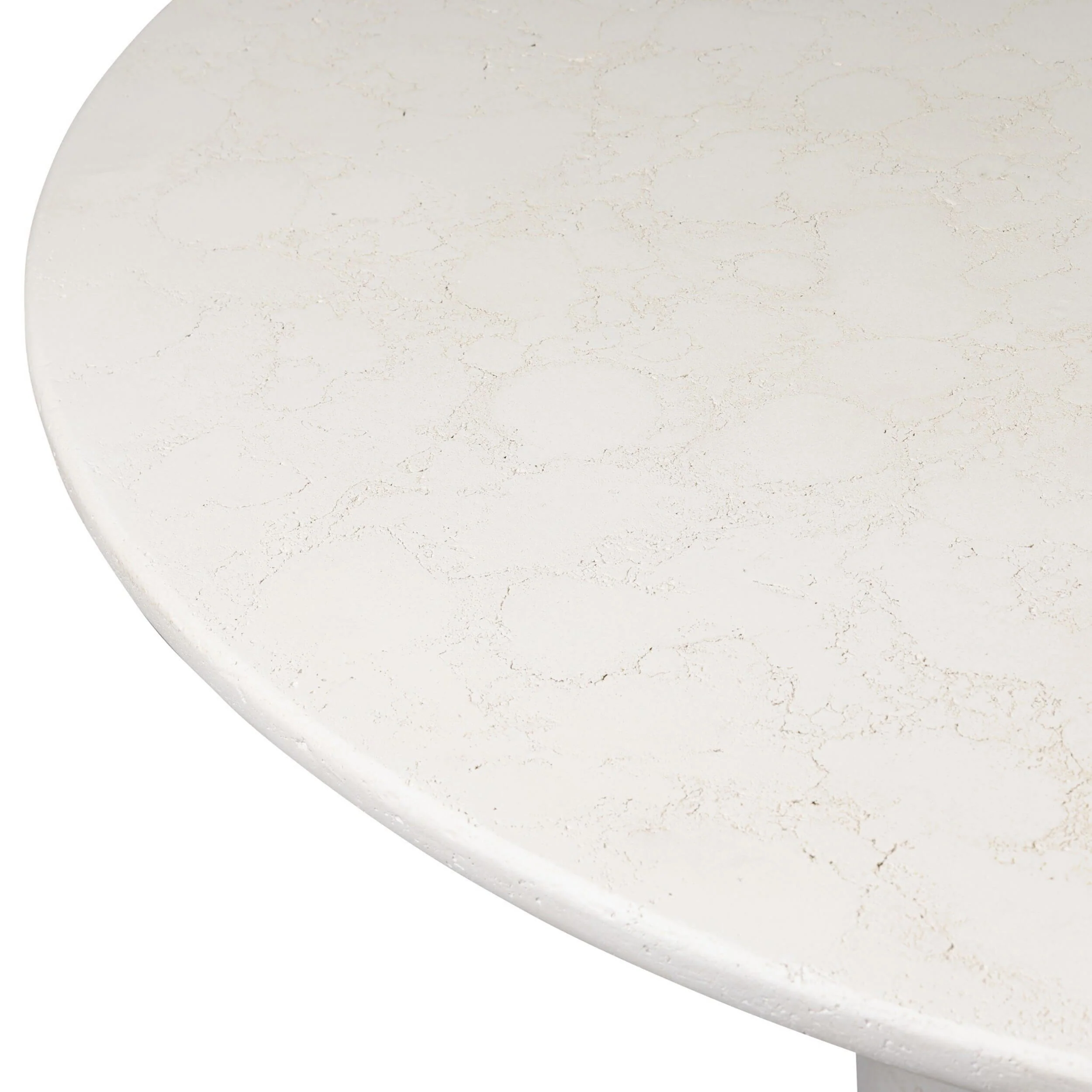 Rye Outdoor Round Dining Table, Aged White Concrete by Four Hands - Image 4