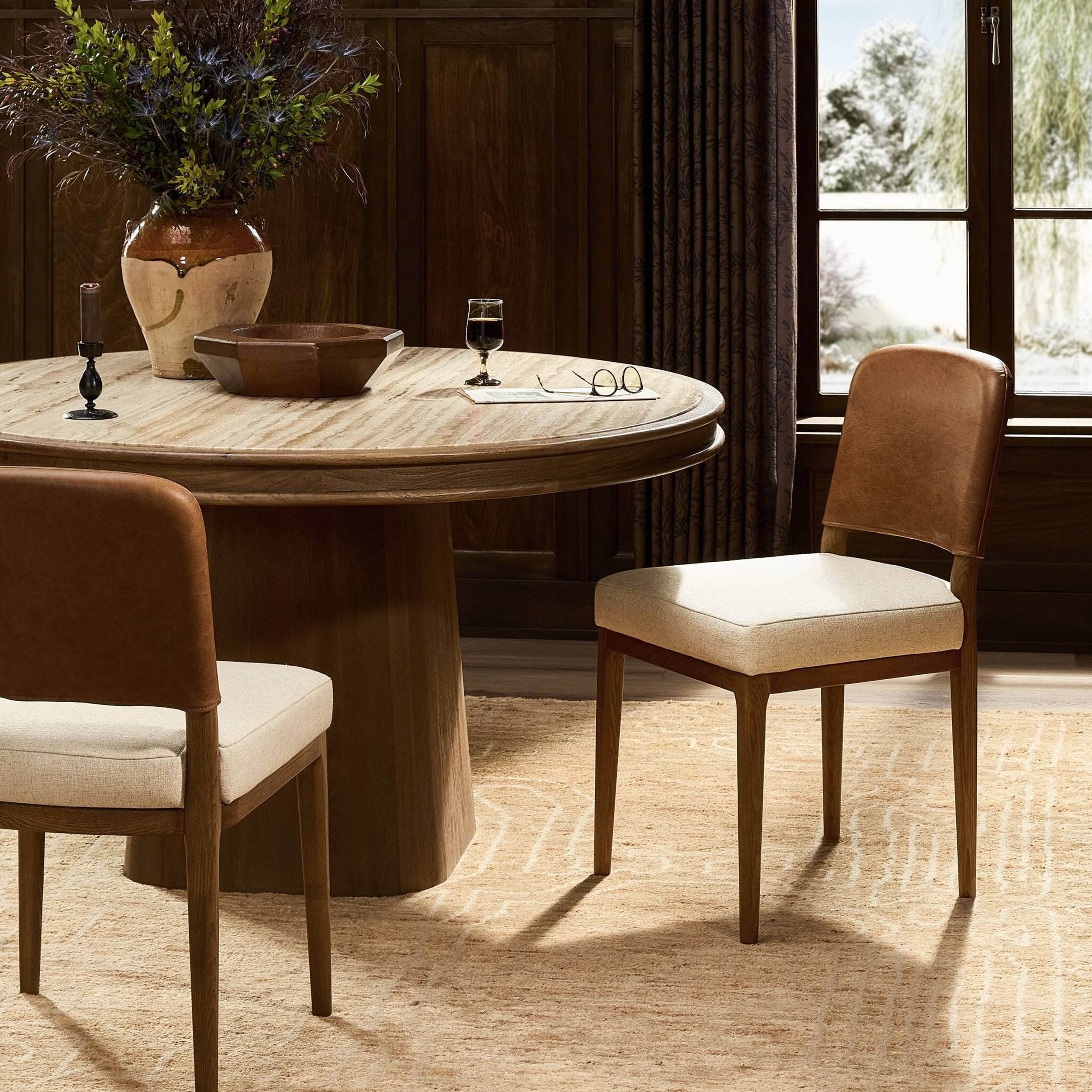 Ryver Leather Dining Chair, Antwerp Natural, Set of 2 by Four Hands - Image 7