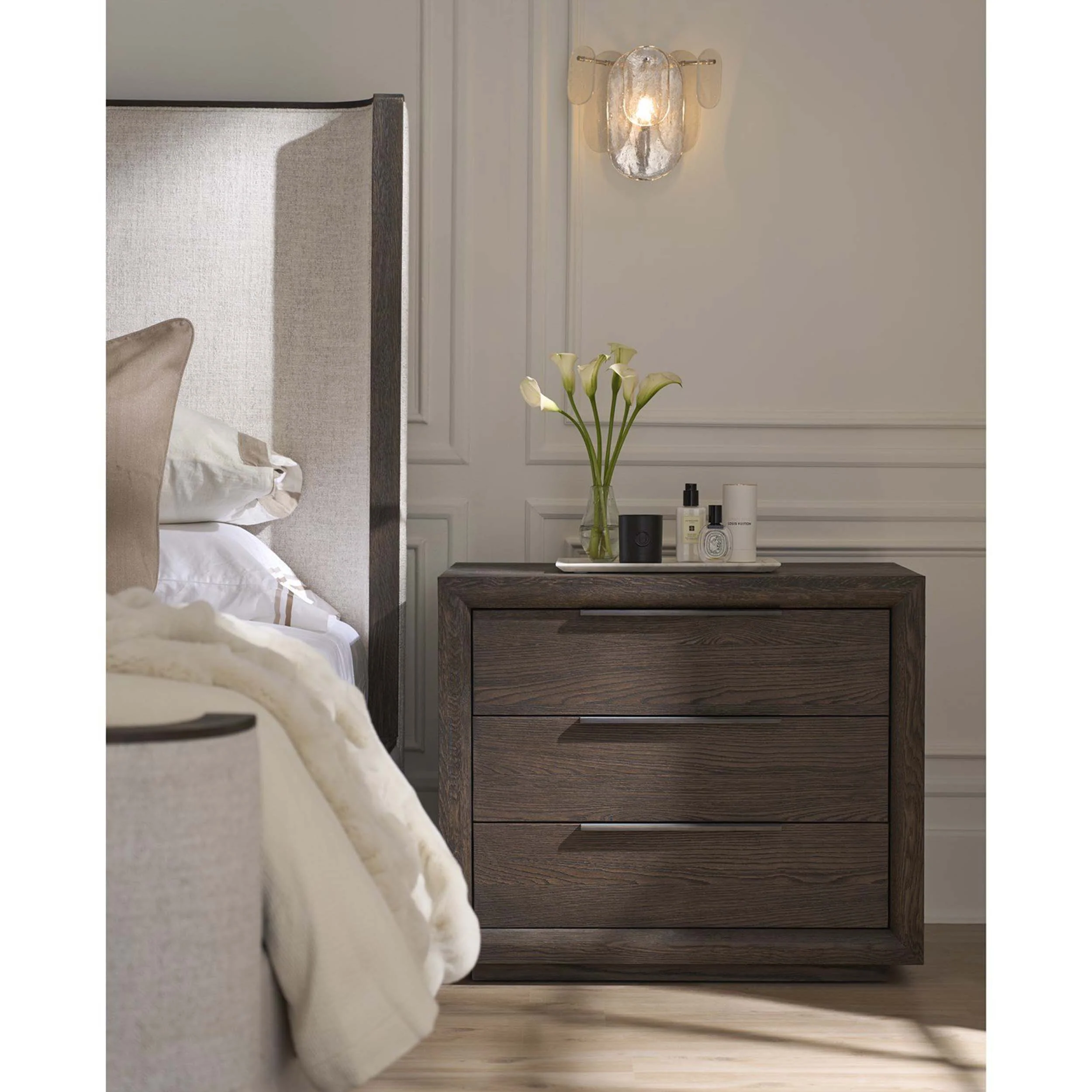 Sable 3 Drawer Plinth Nightstand, Sable - Image 3