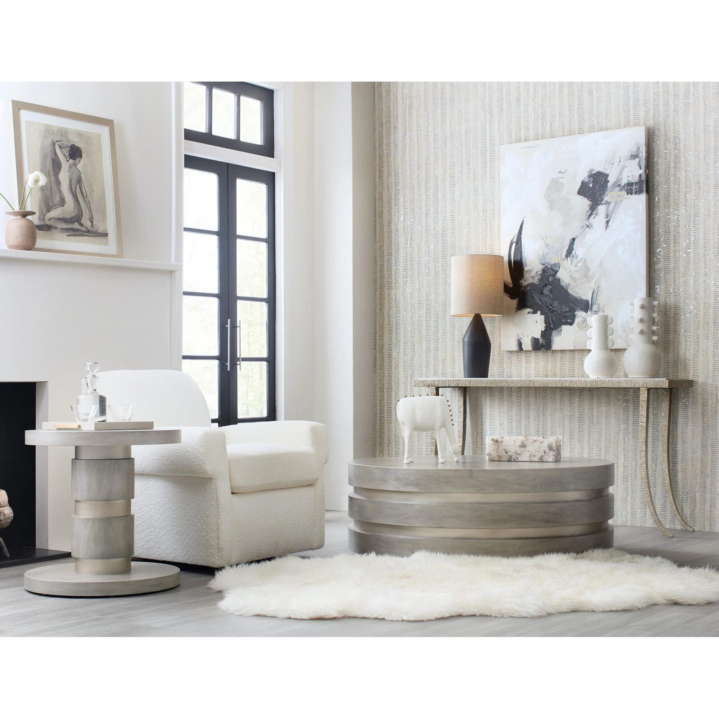 Sabre Console Table, Silver - Image 4