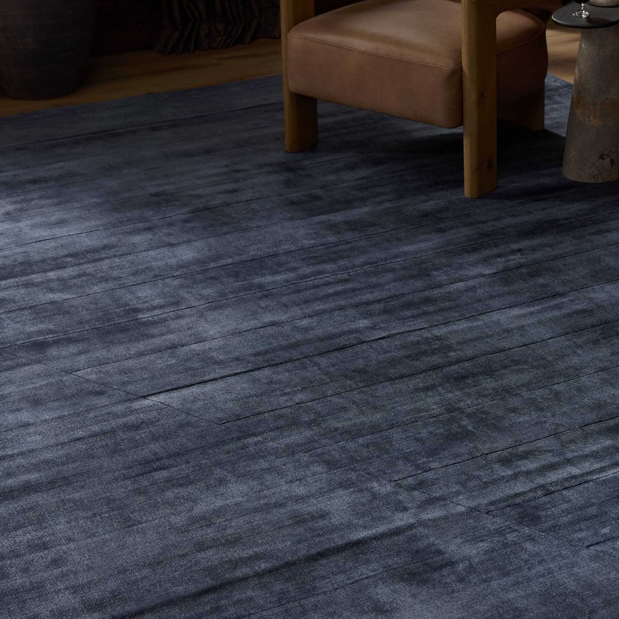 Sadzi Hand Carved Rug, Sadzi Navy by Four Hands - Image 4