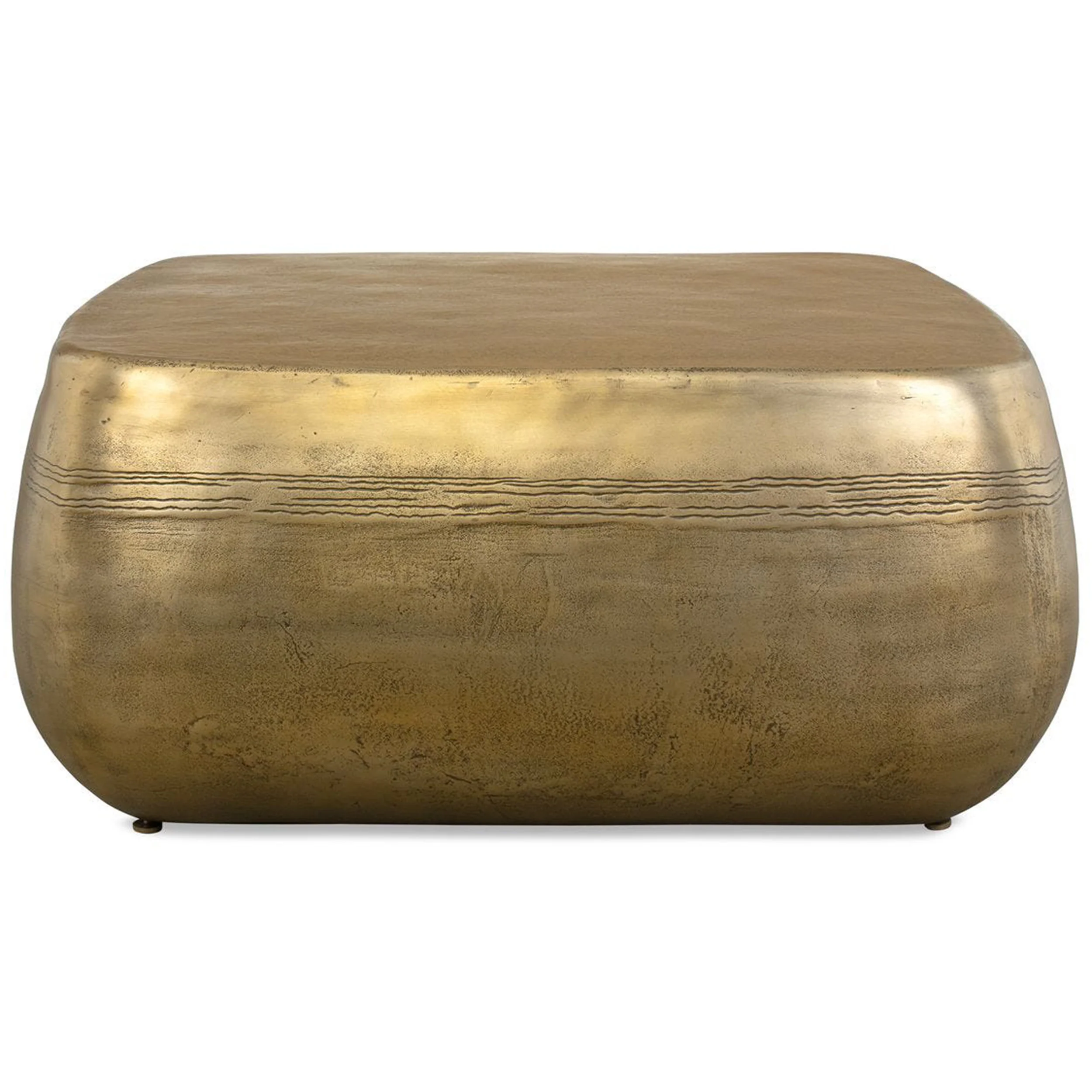 Saguaro Coffee Table, Aged Brass - Image 2