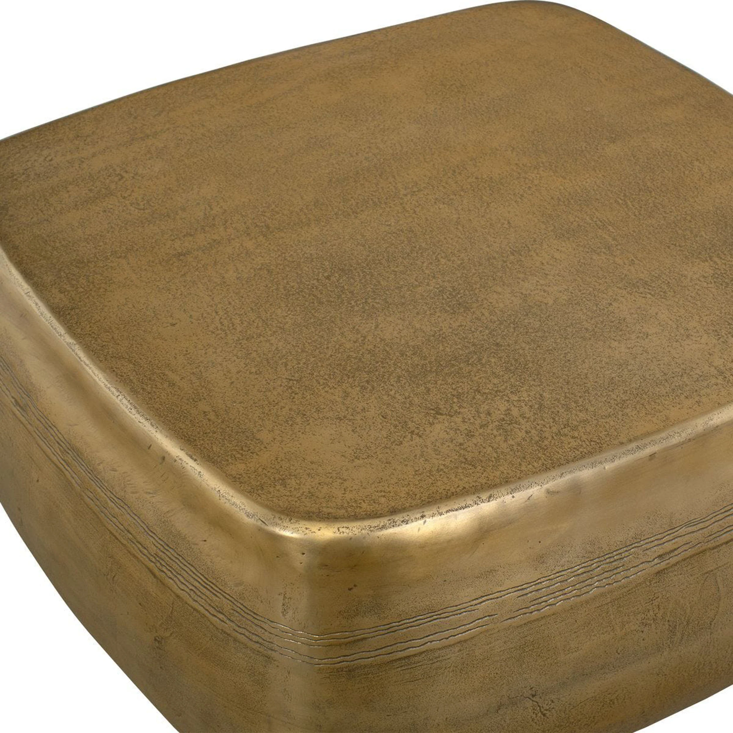 Saguaro Coffee Table, Aged Brass - Image 3