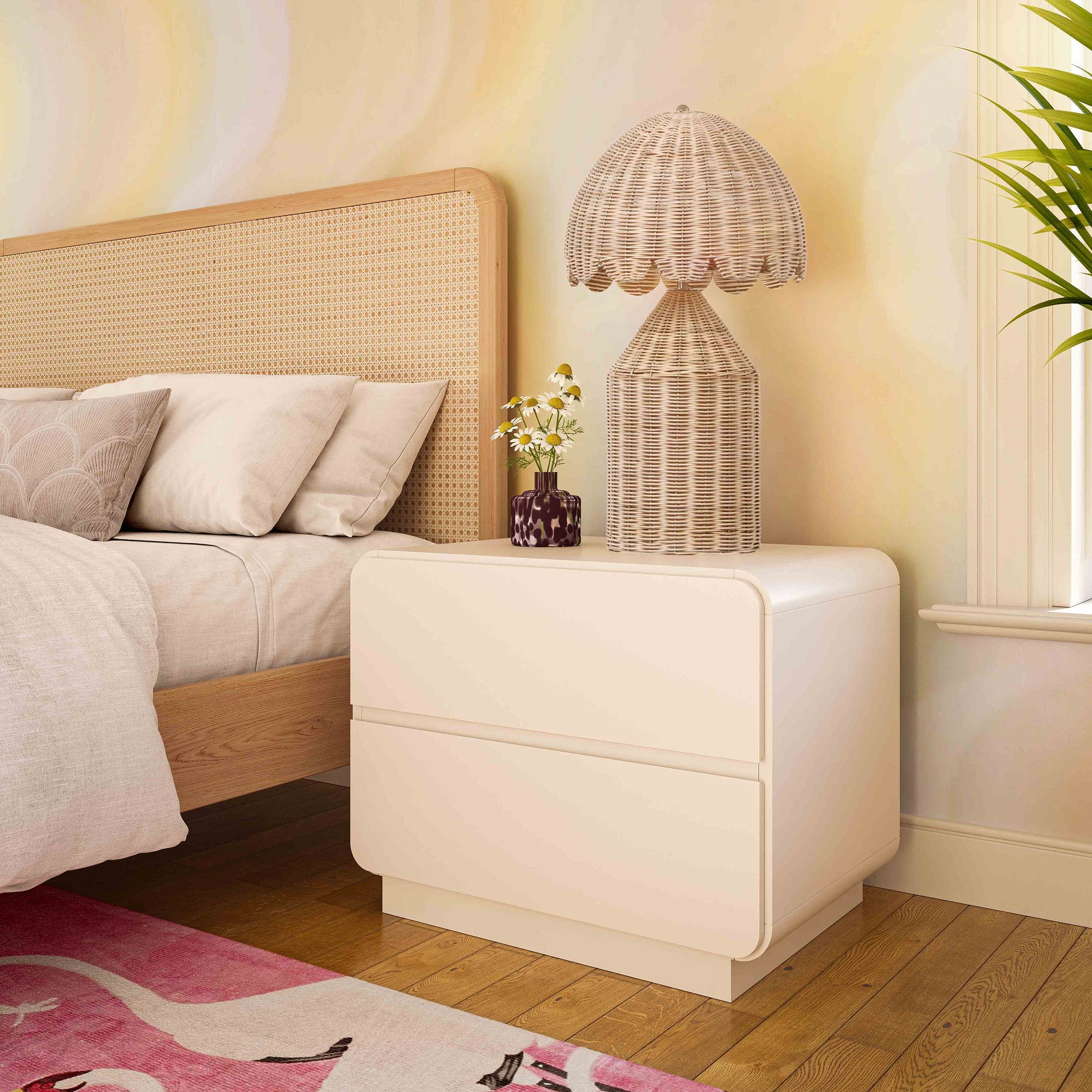 Sagura Nightstand, Cream - Image 7