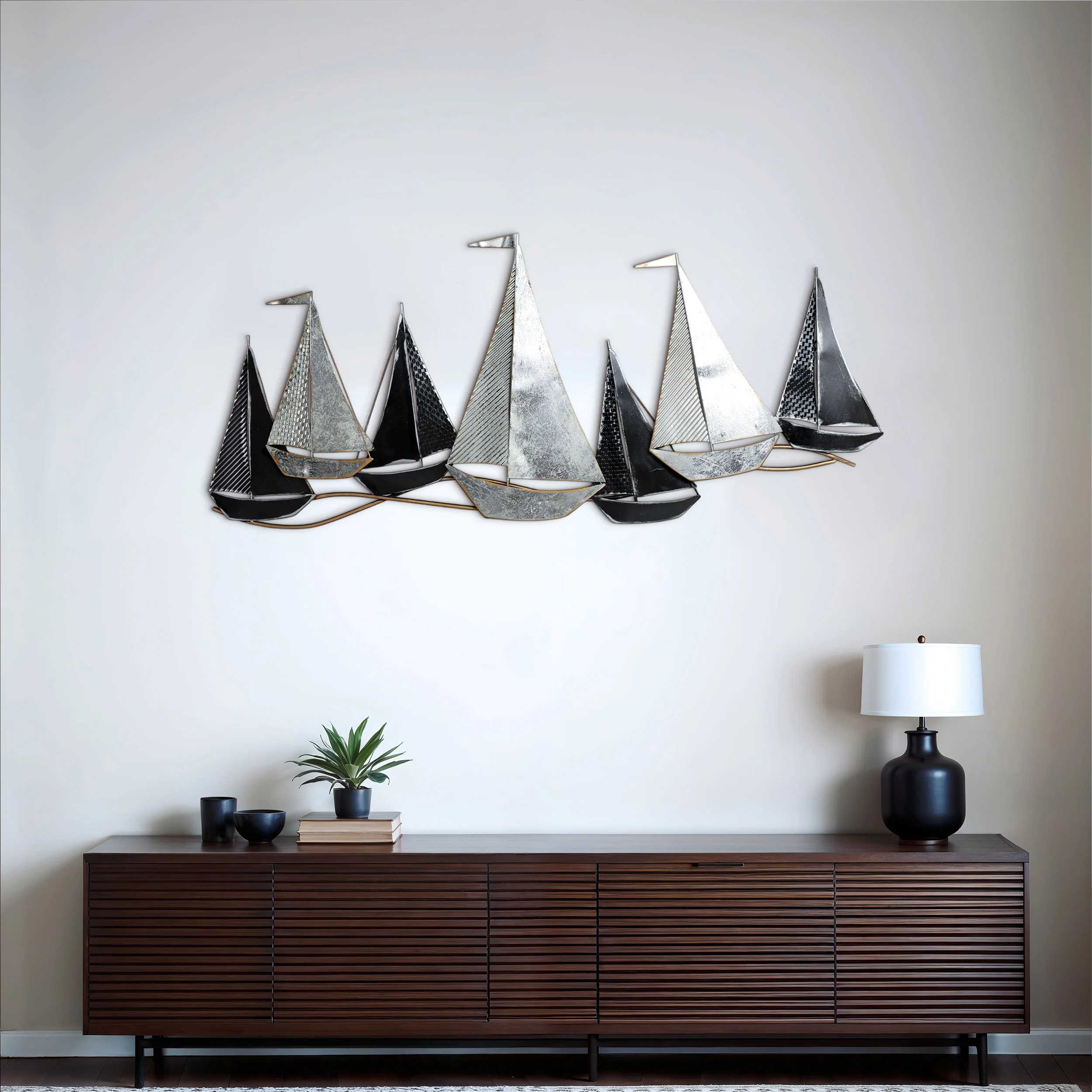 Sailboats Wall Decor, Multi - Image 6