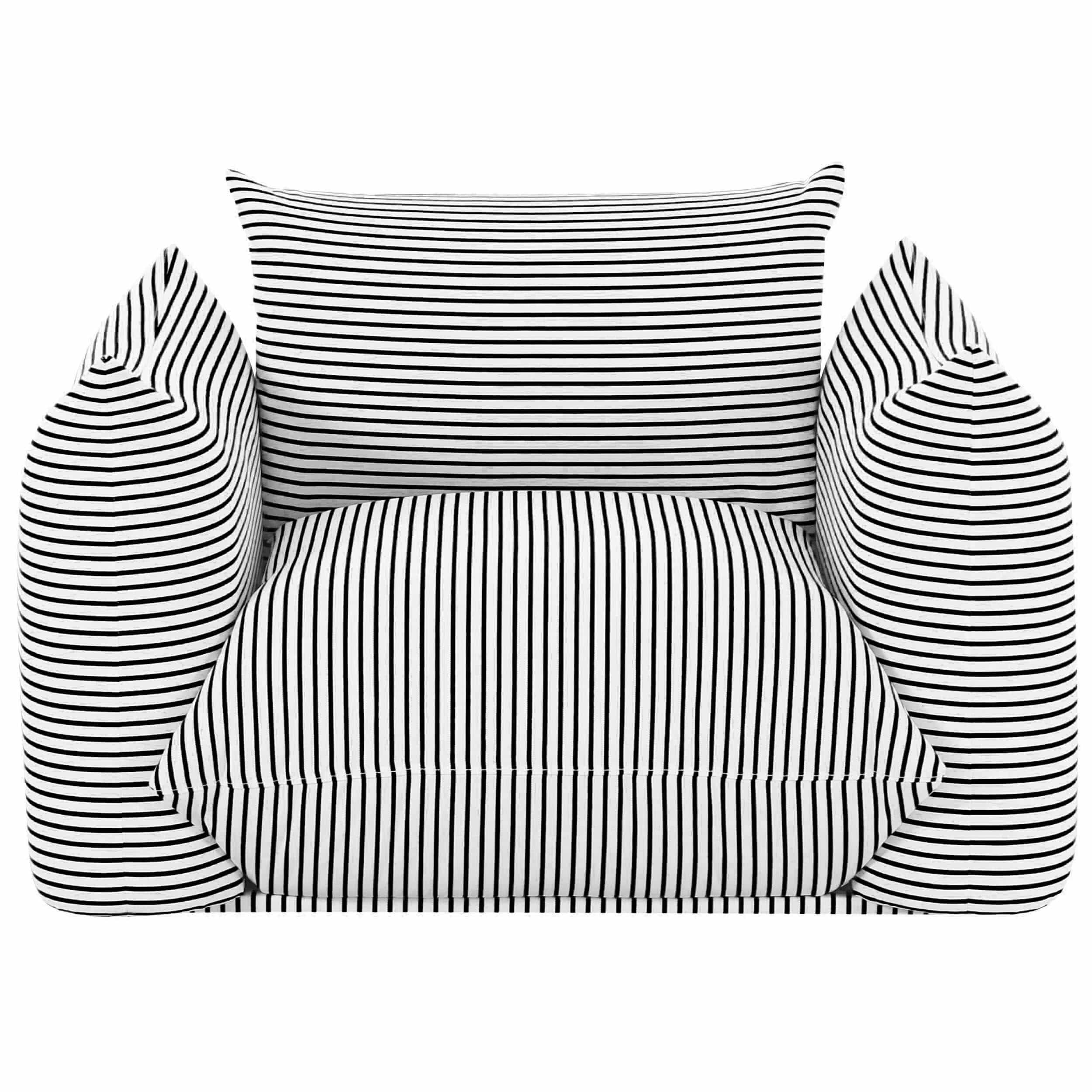 Saint Tropez Outdoor Chair, Black Striped - Image 2