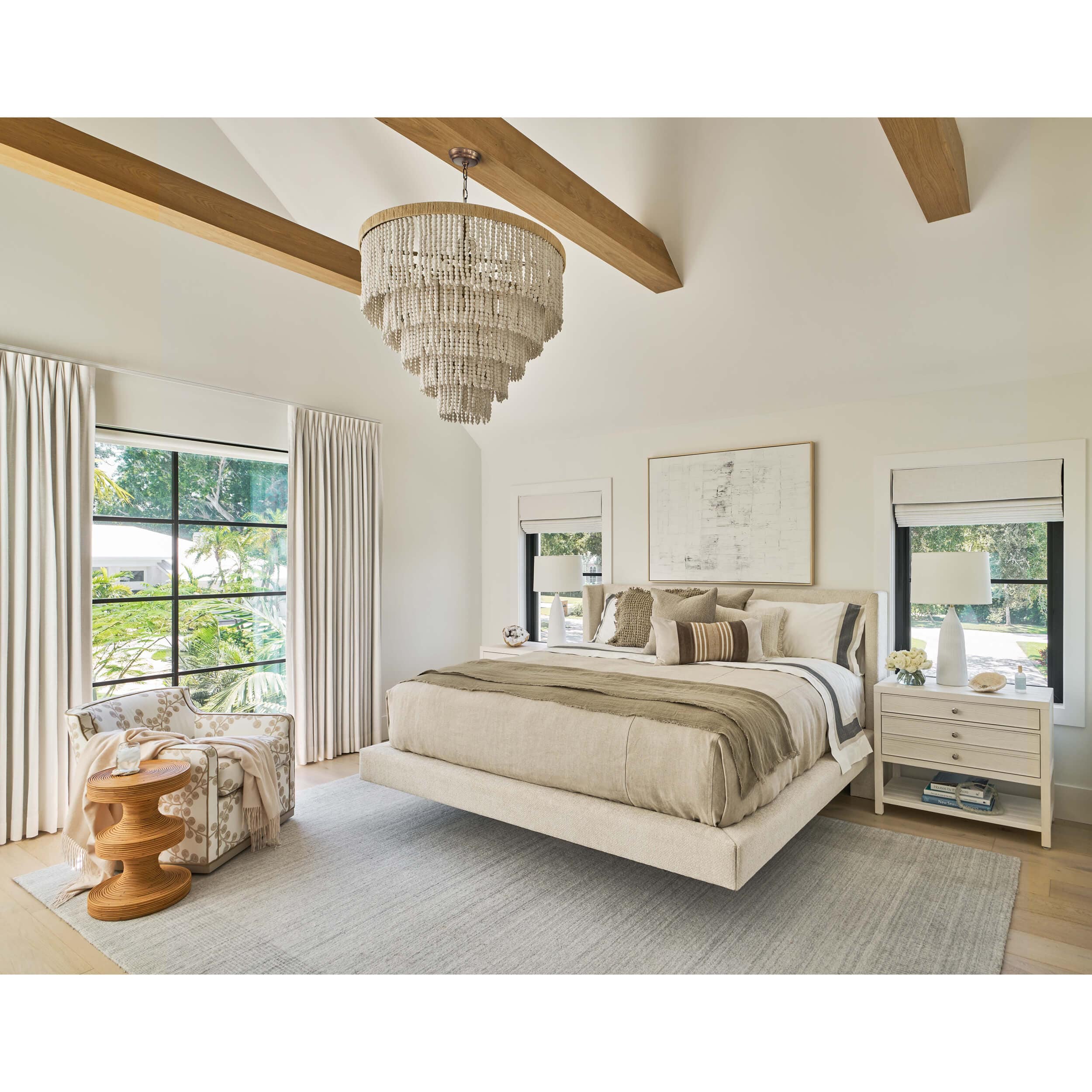 Sainte-Ann Upholstered Bed, Nona Vanilla - Image 4