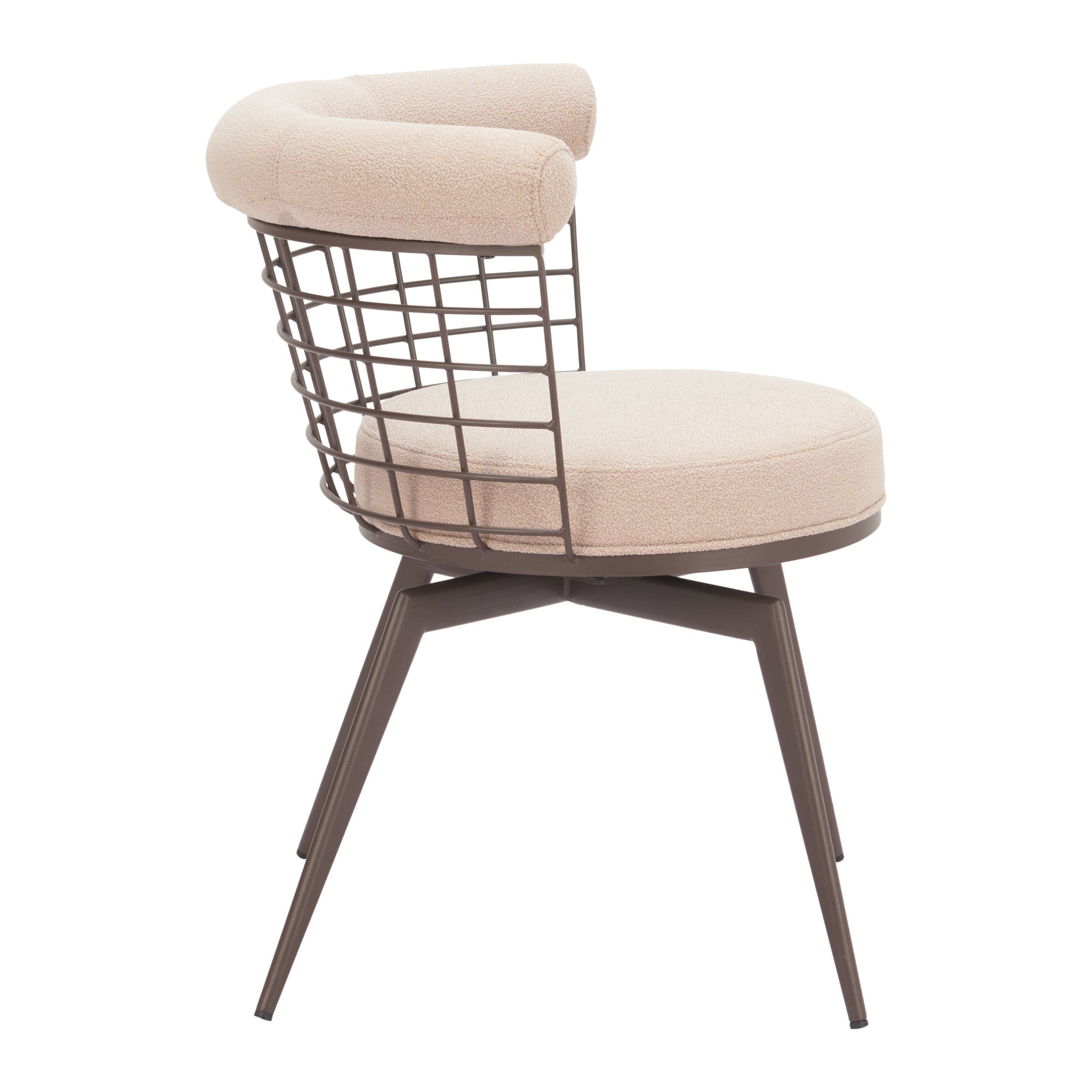 Saku Swivel Dining Chair, Beige - Image 3
