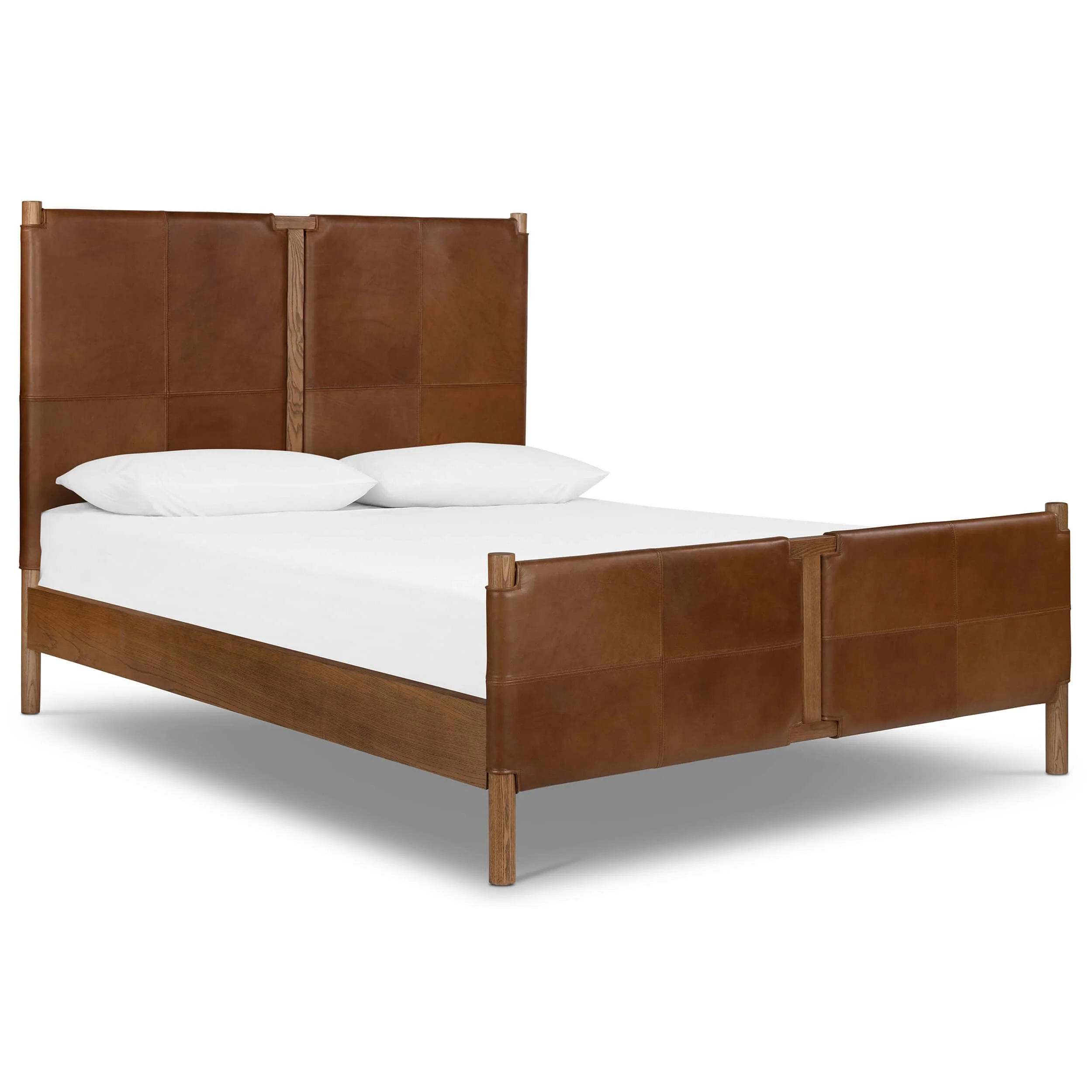 Salado Leather Bed, Heirloom Sienna by Four Hands