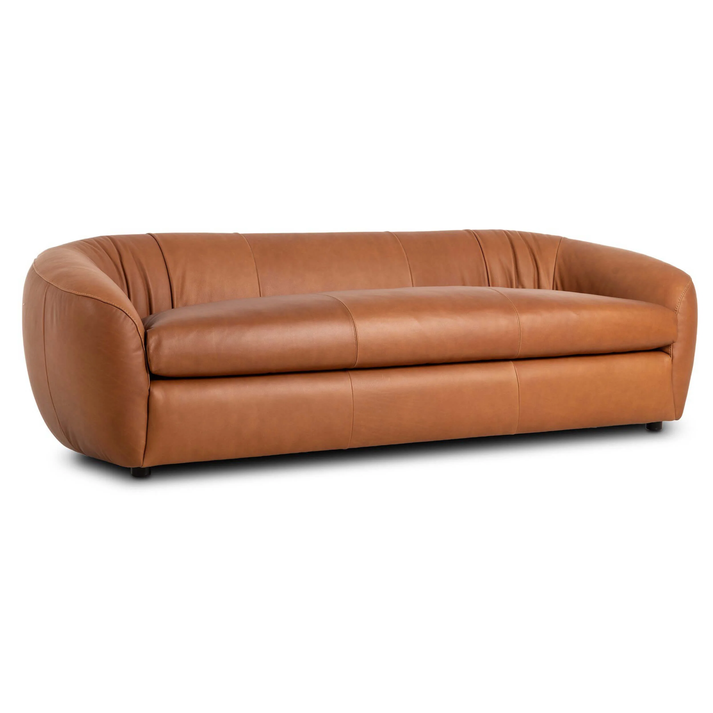 Saldana Leather Sofa, Lorento Cognac by Four Hands - Image 2