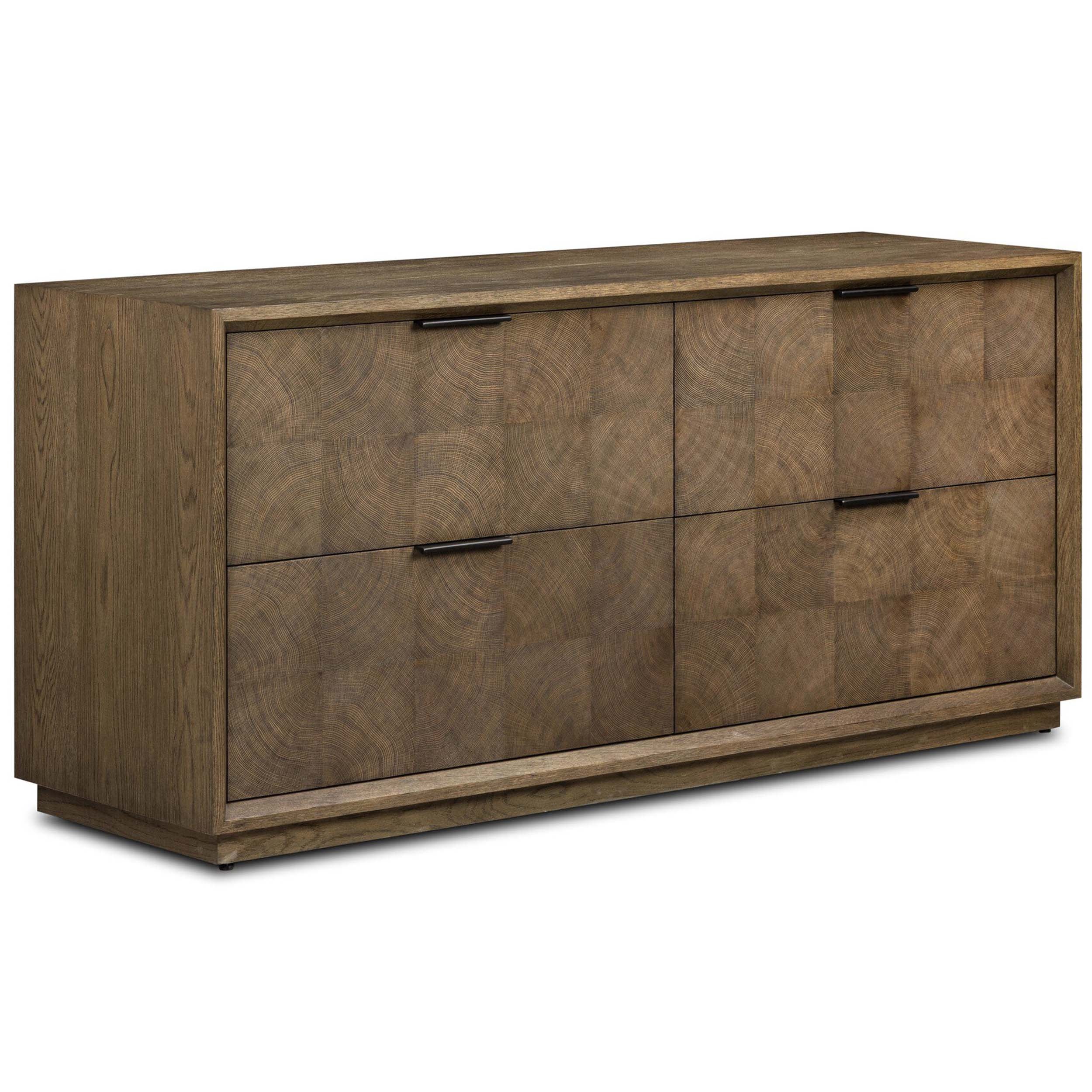 Salta 4 Drawer Dresser, Brown Oak Thin Oyster by Four Hands