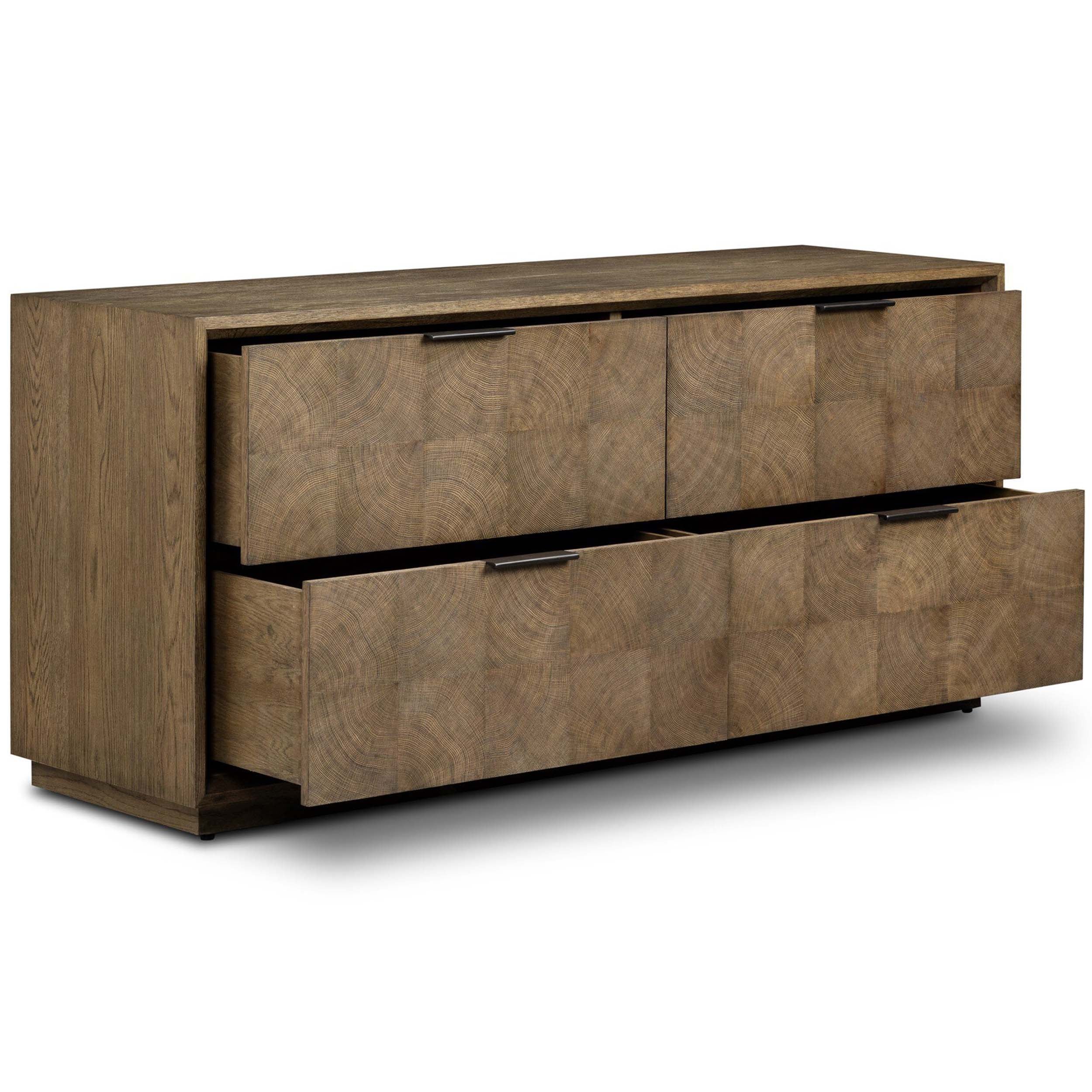 Salta 4 Drawer Dresser, Brown Oak Thin Oyster by Four Hands - Image 5