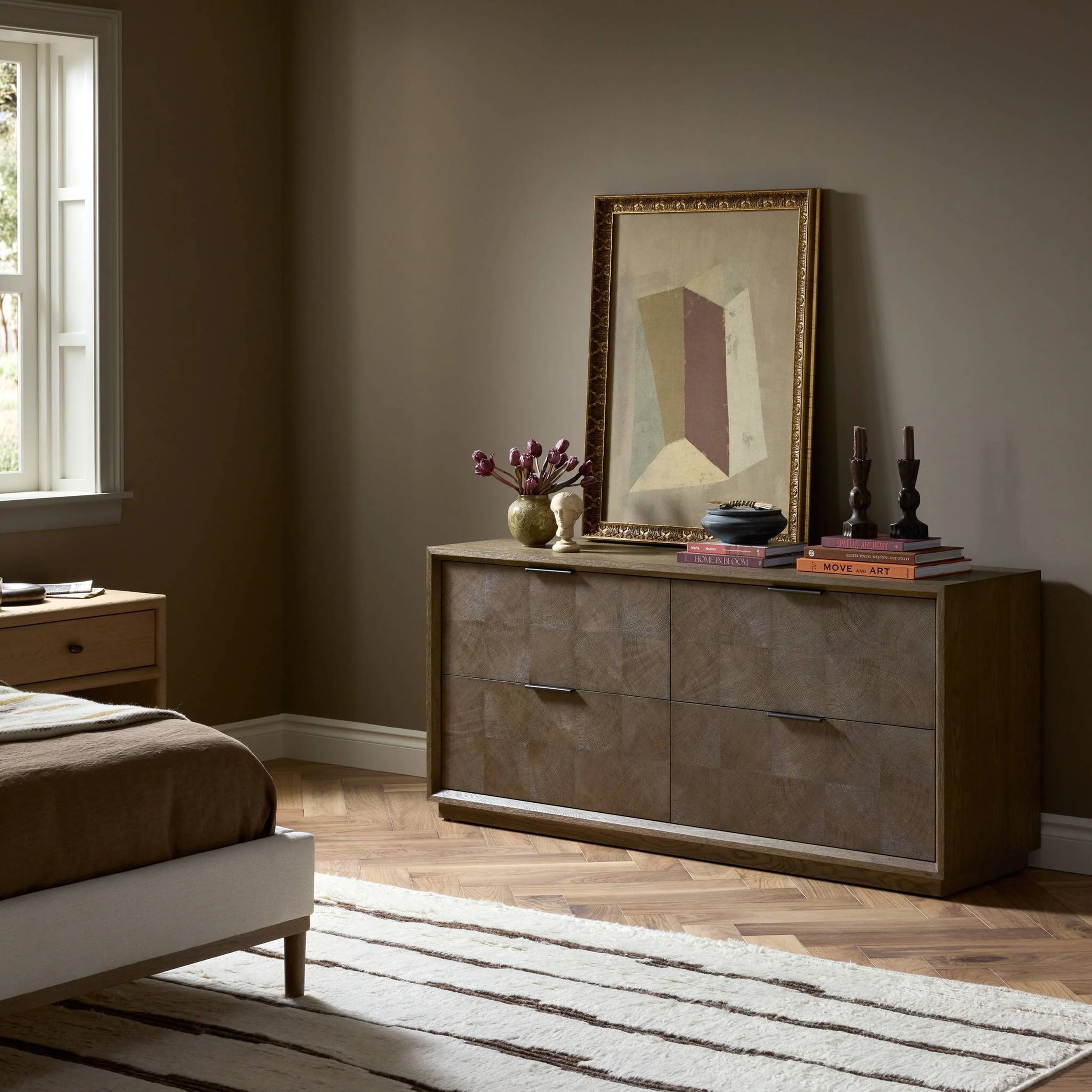 Salta 4 Drawer Dresser, Brown Oak Thin Oyster by Four Hands - Image 8