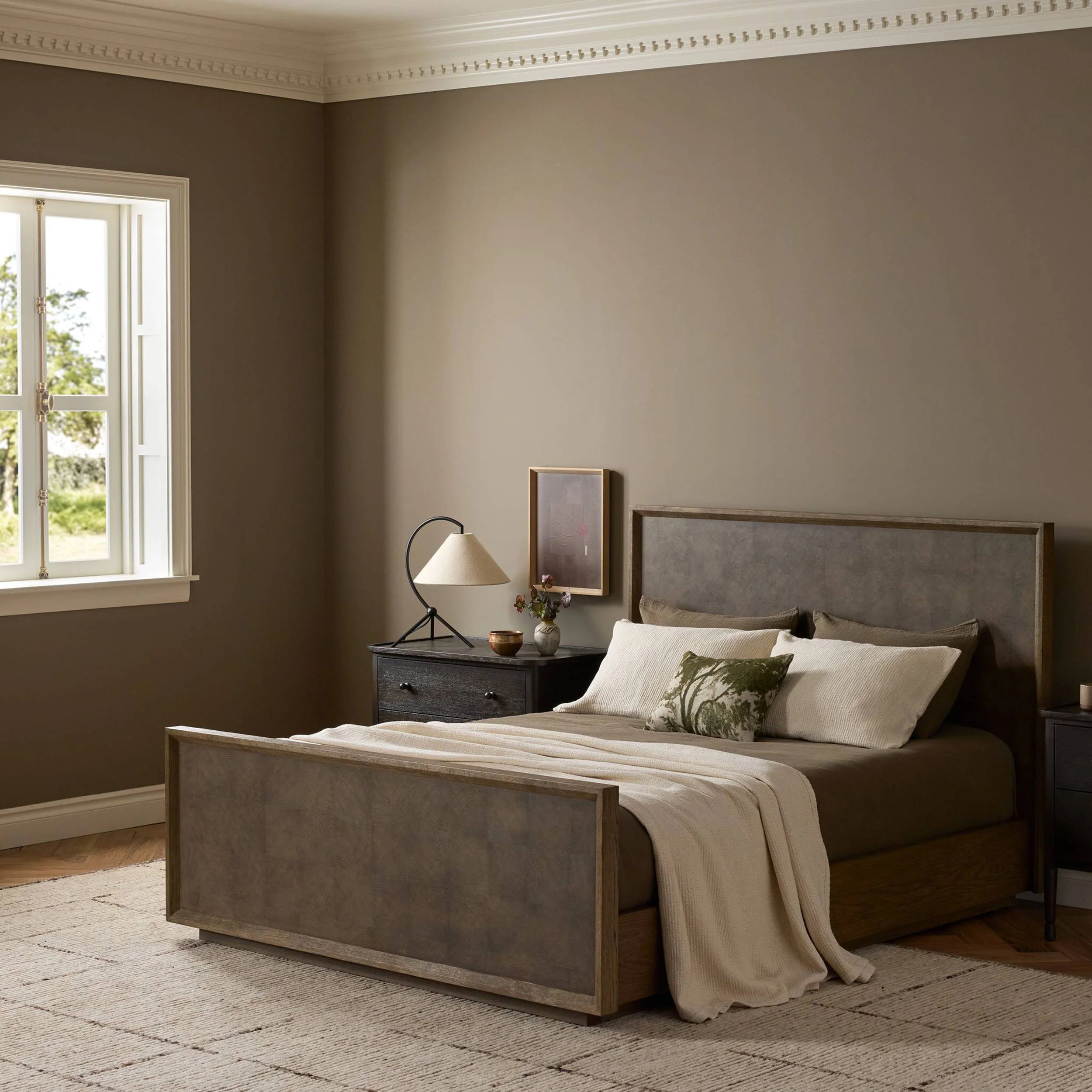 Salta Bed, Brown Oak Thin Oyster by Four Hands - Image 8