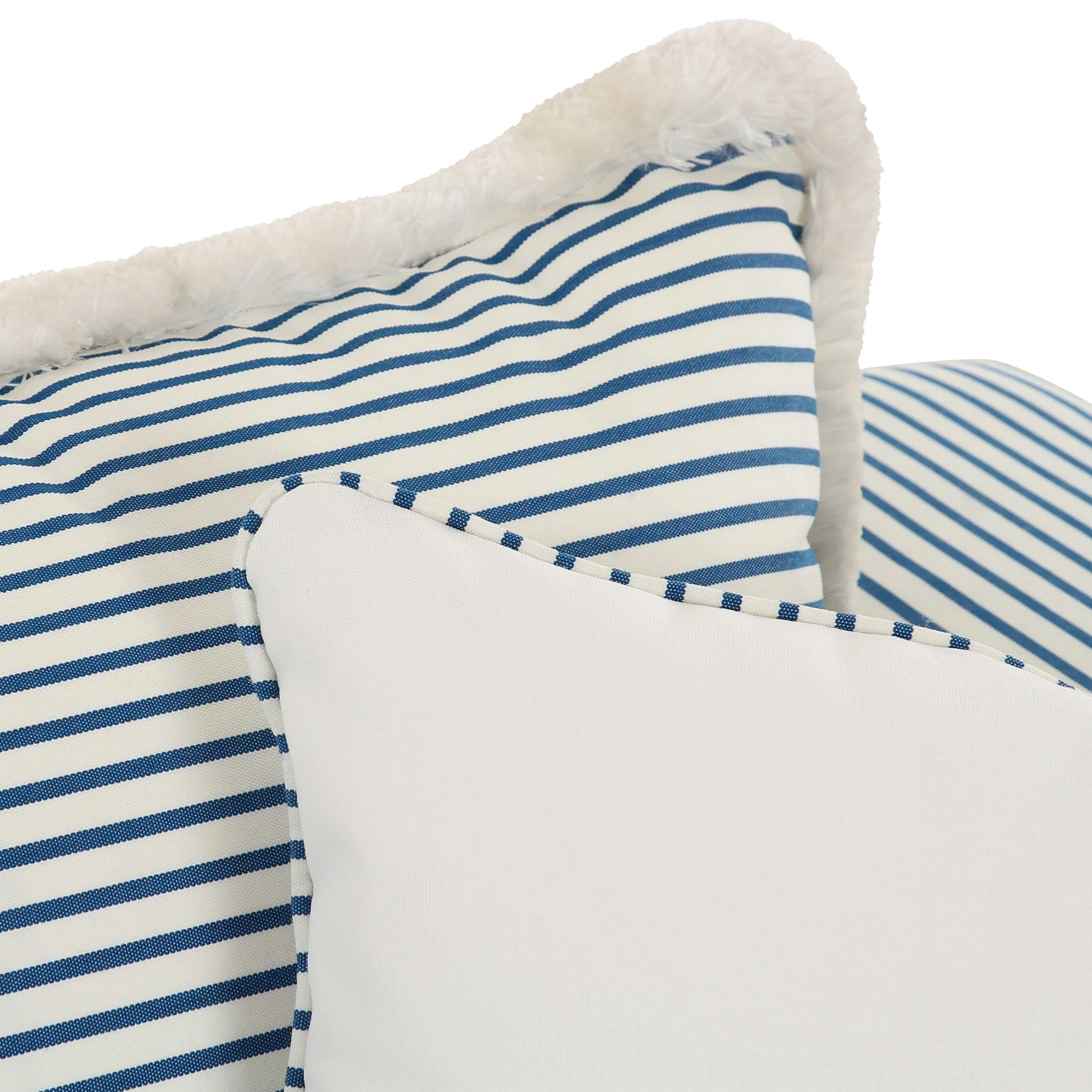 Salty Striped Outdoor Sofa, Blue - Image 4