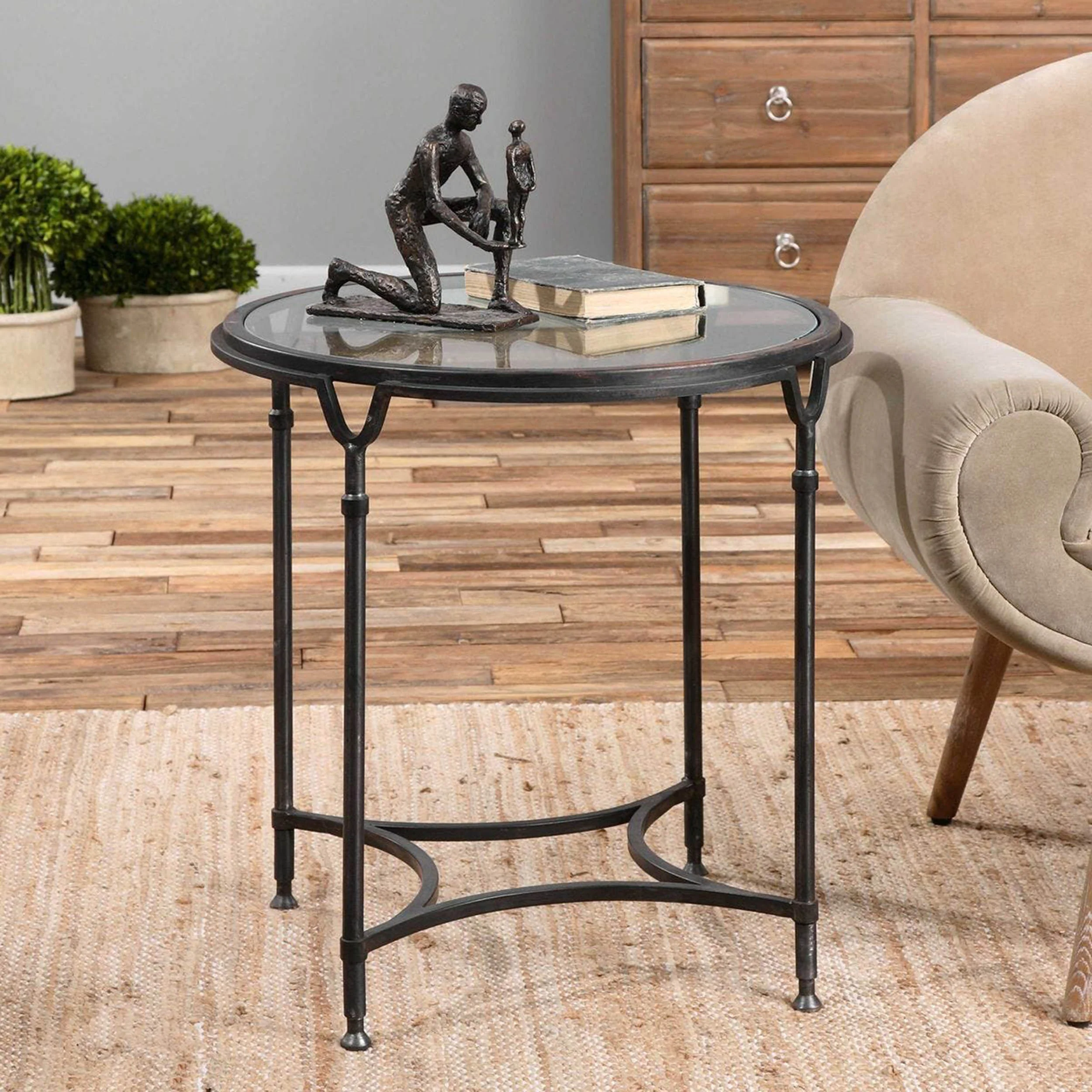 Samson Side Table, Aged Black - Image 3