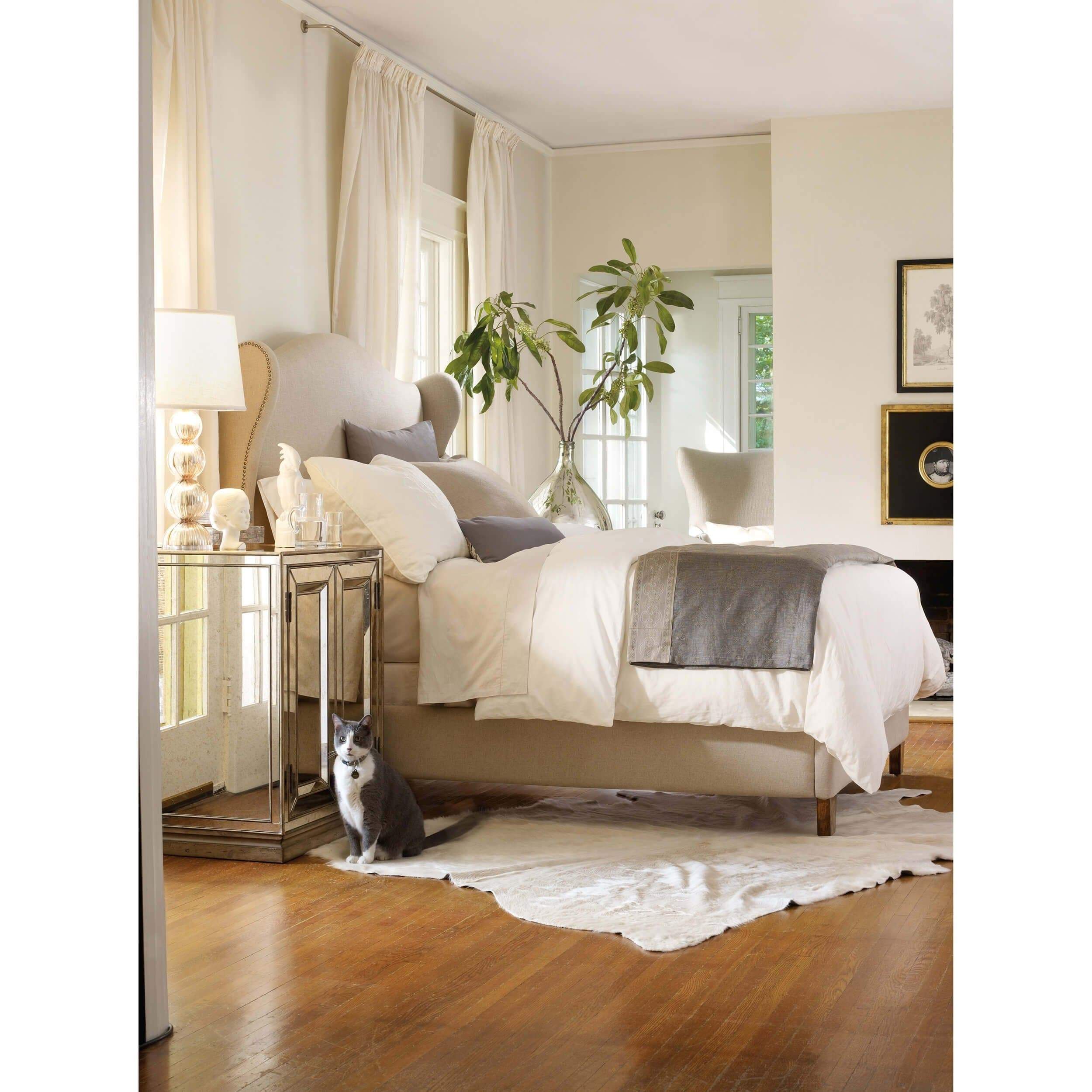 Sanctuary 2 Door Mirrored Nightstand - Image 3