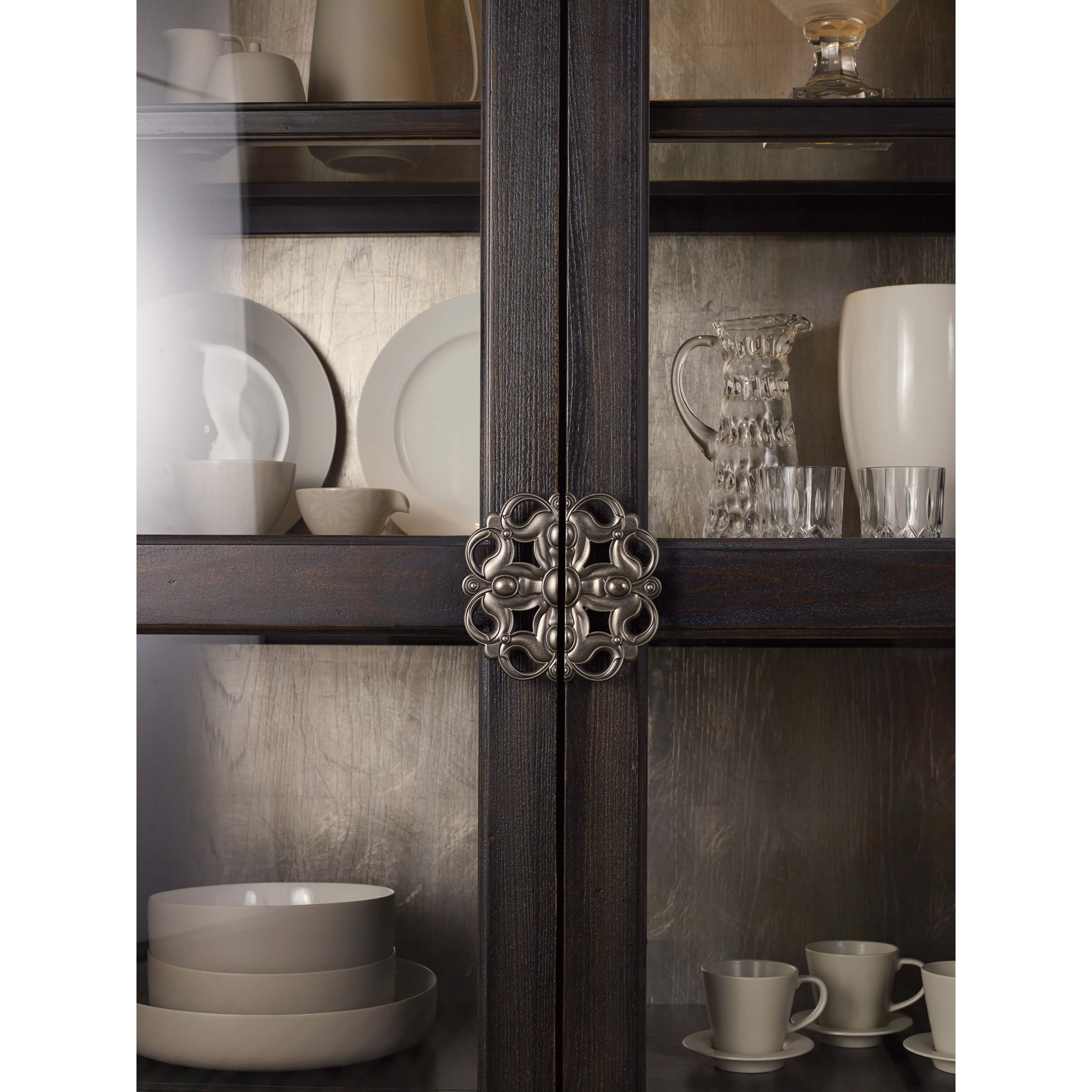 Sanctuary Glass Bunching Curio, Antiqued Ebony - Image 2