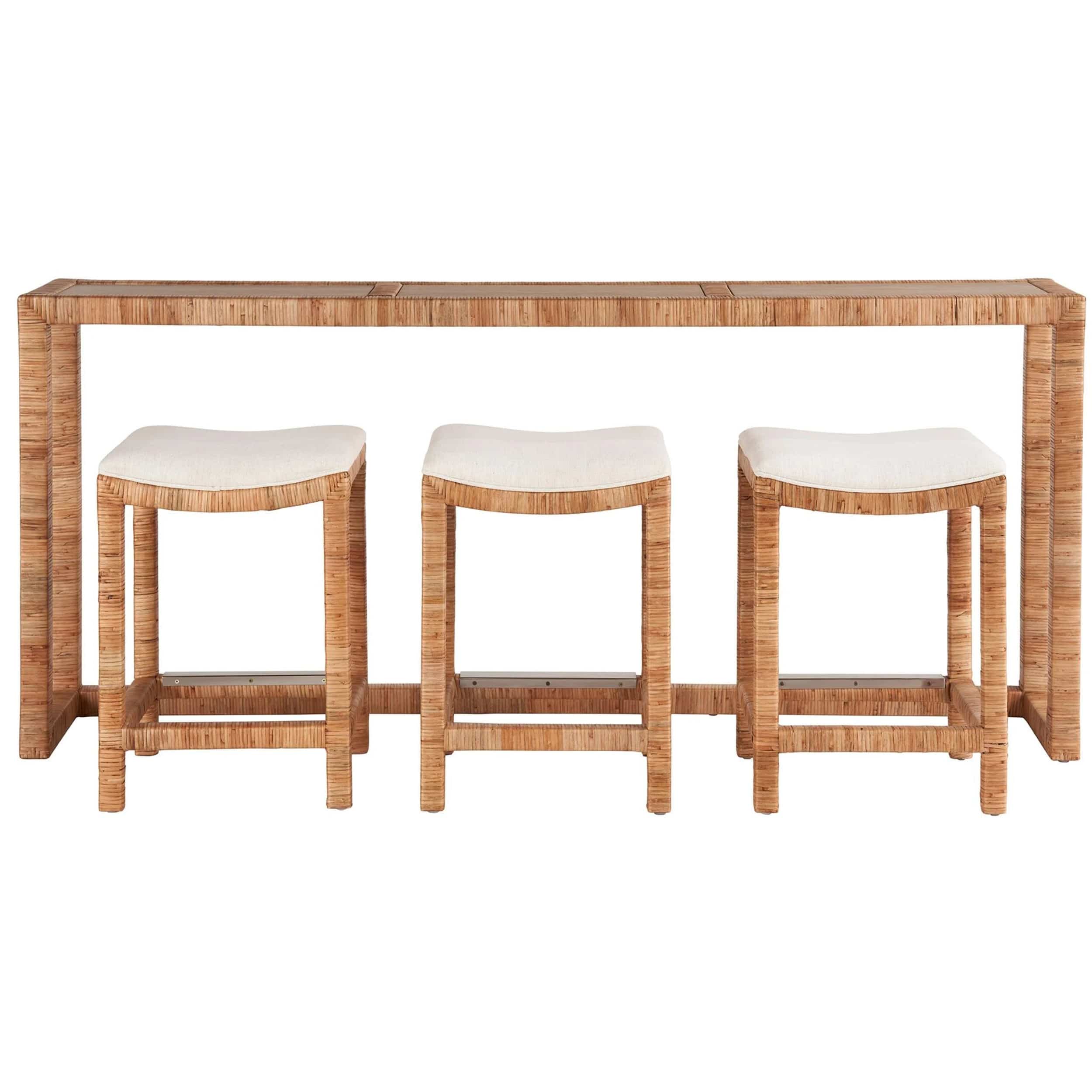 Sandbar Console Table, Natural Rattan - Image 2