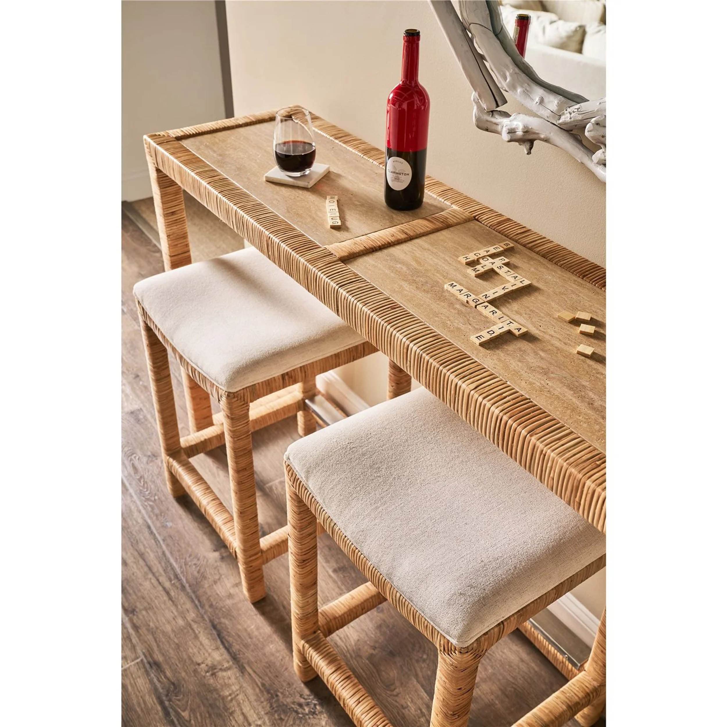 Sandbar Console Table, Natural Rattan - Image 3