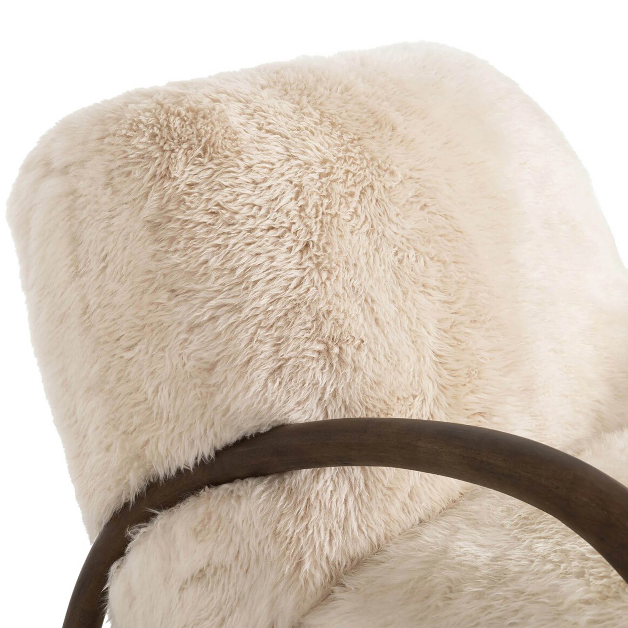 Sandro Chair, Champagne Mongolian Fur by Four Hands - Image 4