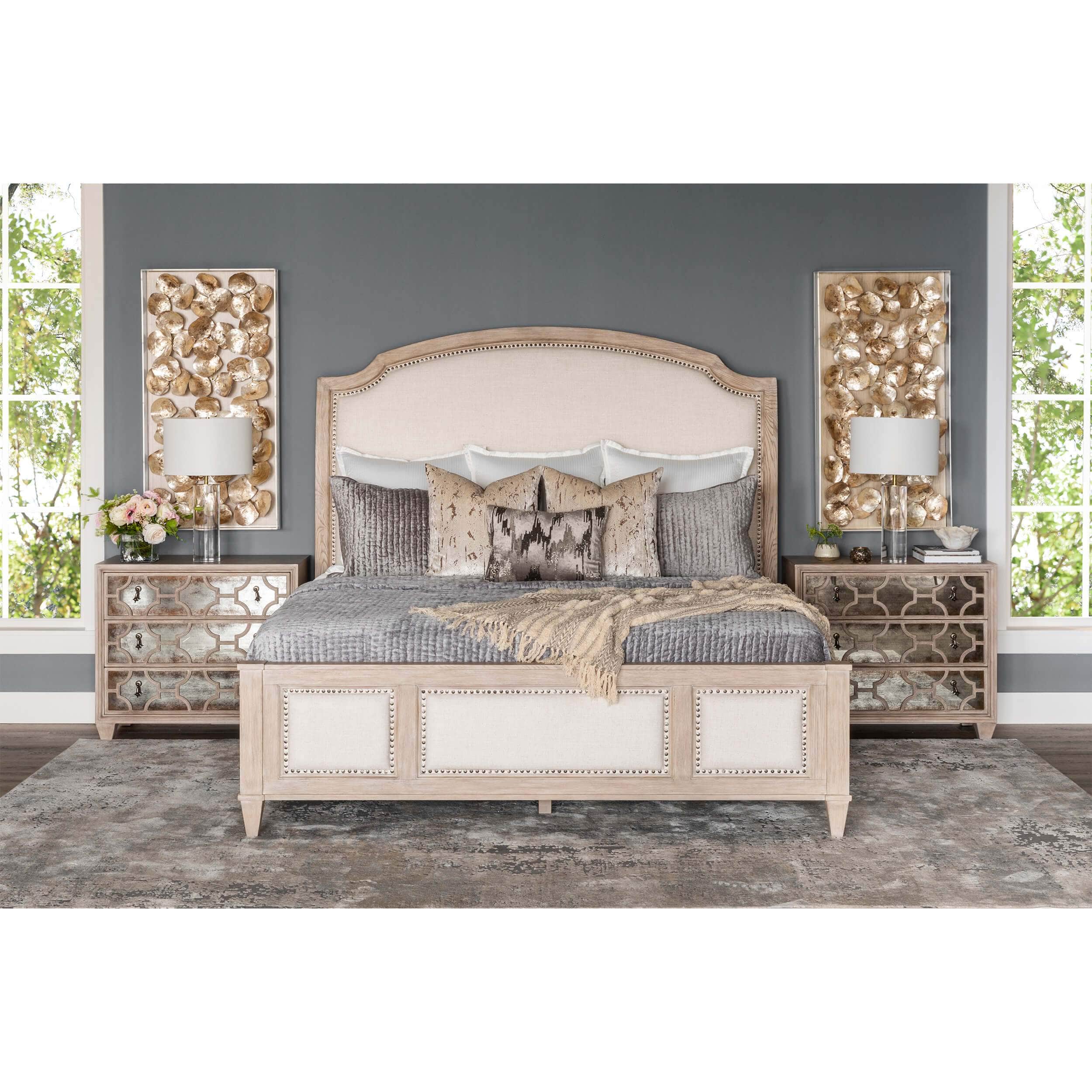 Santa Barbara Upholstered Sleigh Bed - Image 3