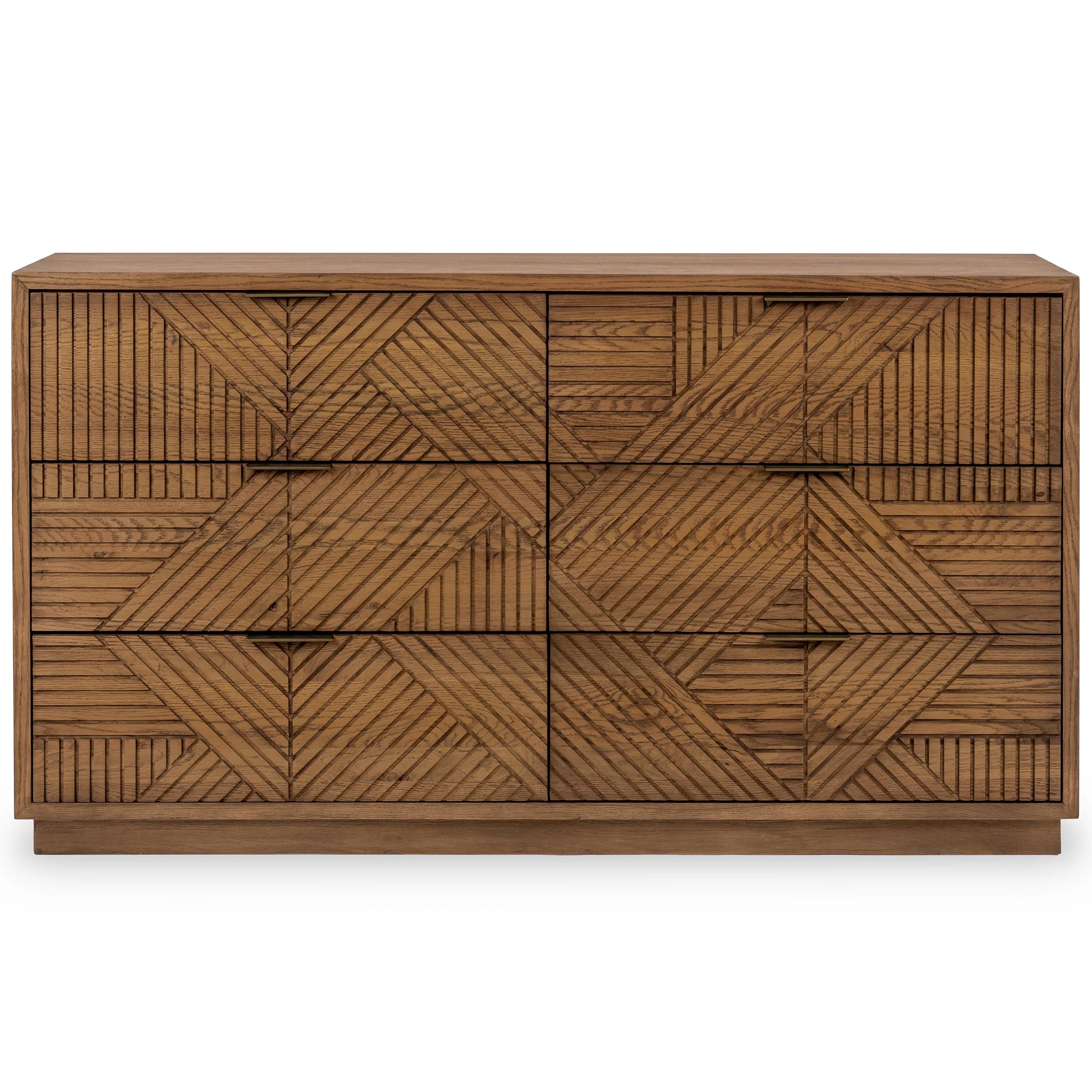 Santa Clara 6 Drawer Dresser, Caramel Brown - Image 2