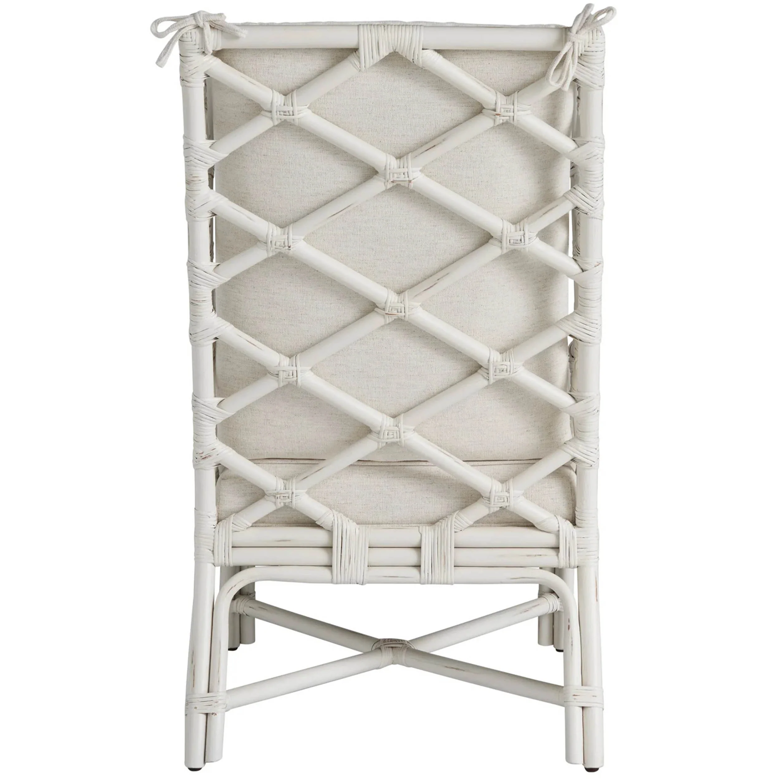 Santa Rosa Arm Chair, White Rattan - Image 3