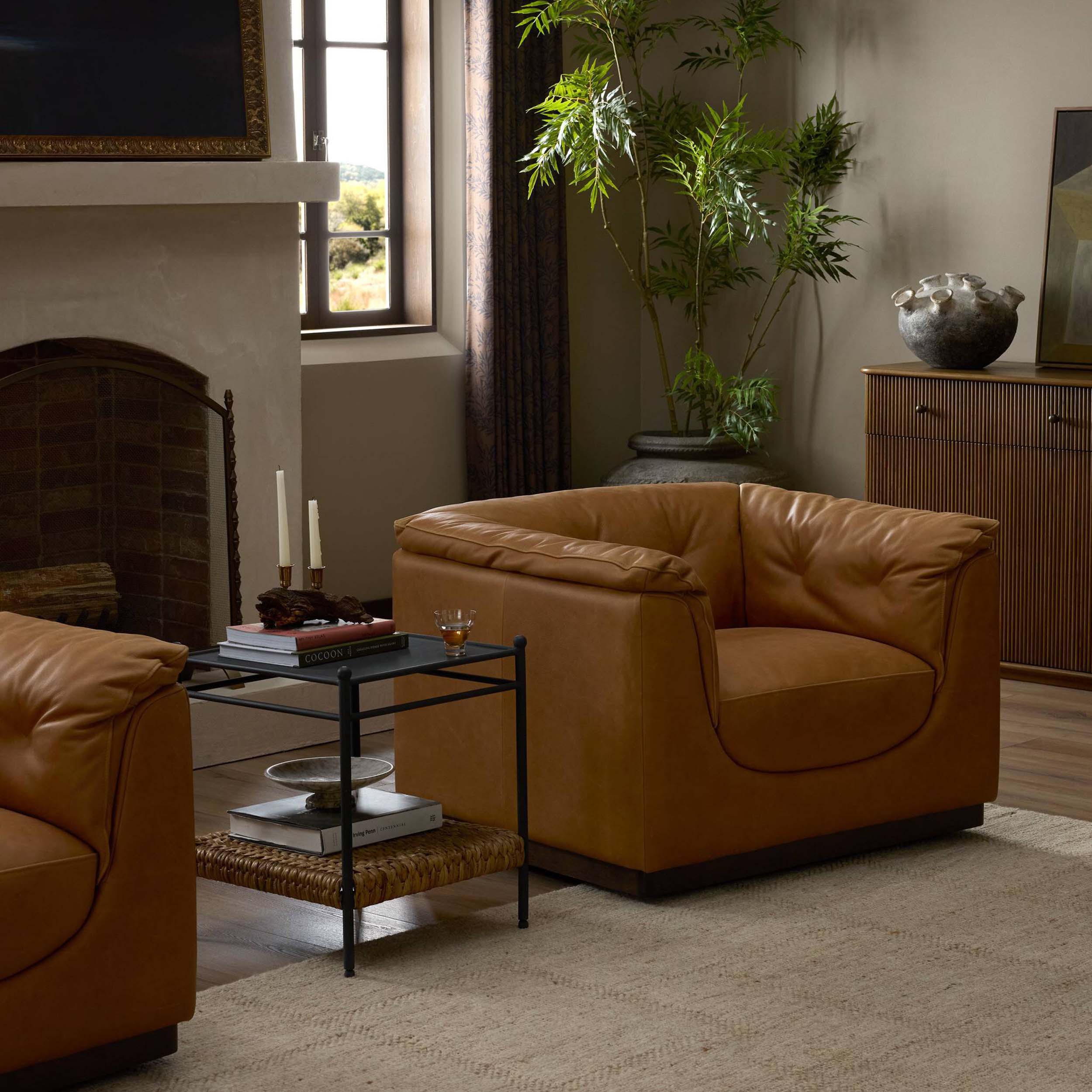 Santino Swivel Chair, Palermo Cognac by Four Hands - Image 8