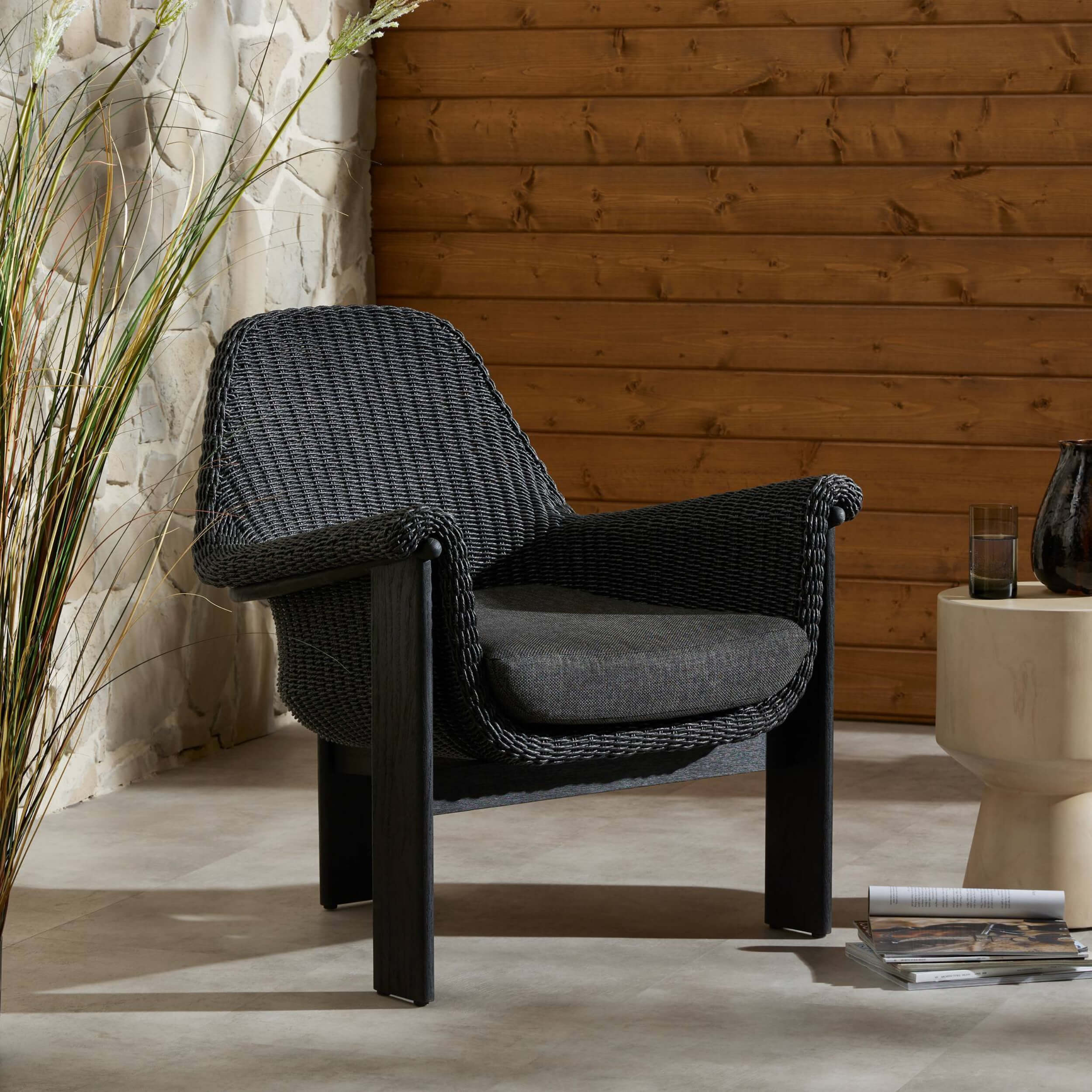 Santoro Outdoor Chair, Ellor Black by Four Hands - Image 7