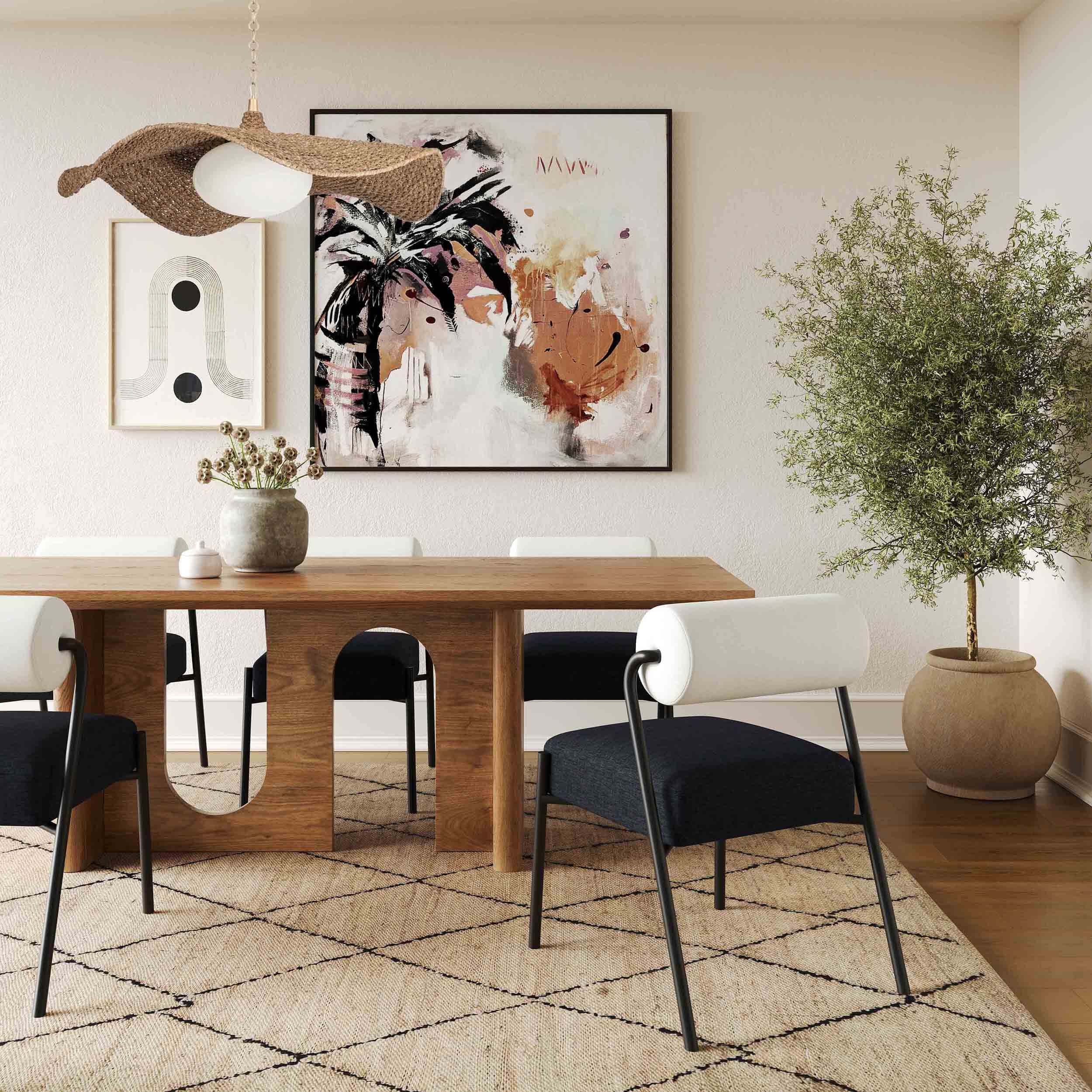 Satra Rectangular Dining Table, Walnut - Image 5