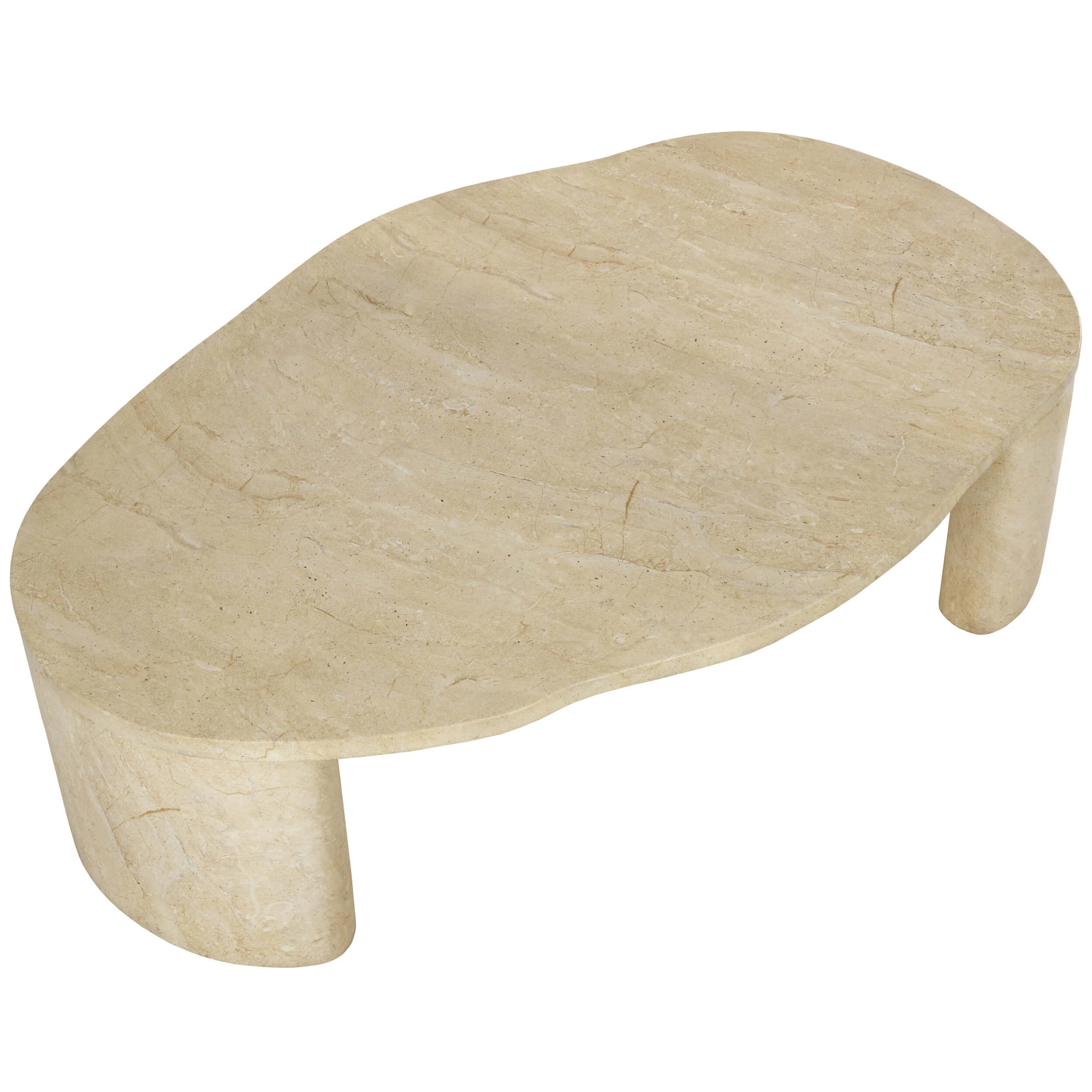 Savinah Coffee Table, Travertine Look - Image 3