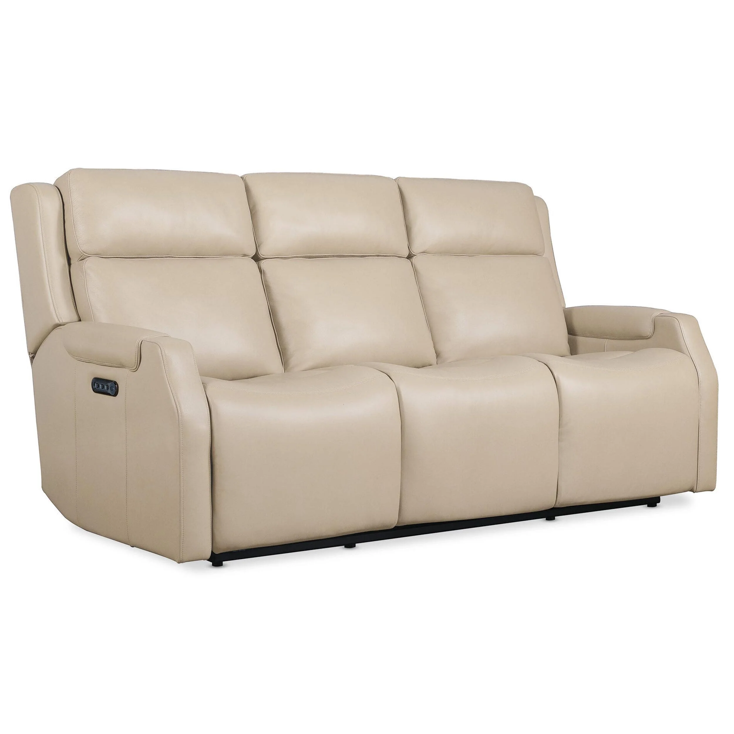 Nelson Leather Power Sofa, Salvo Beige - Image 2