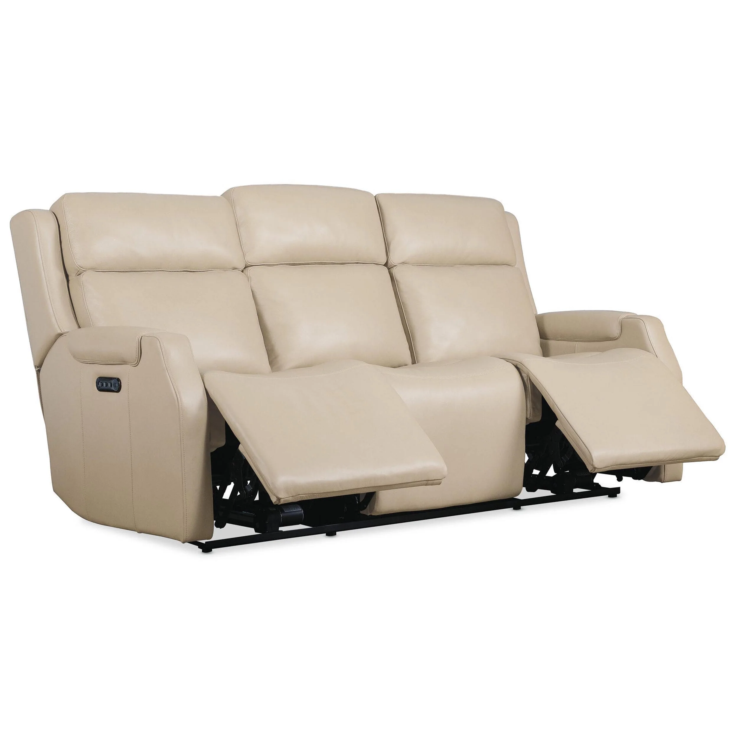 Nelson Leather Power Sofa, Salvo Beige - Image 5