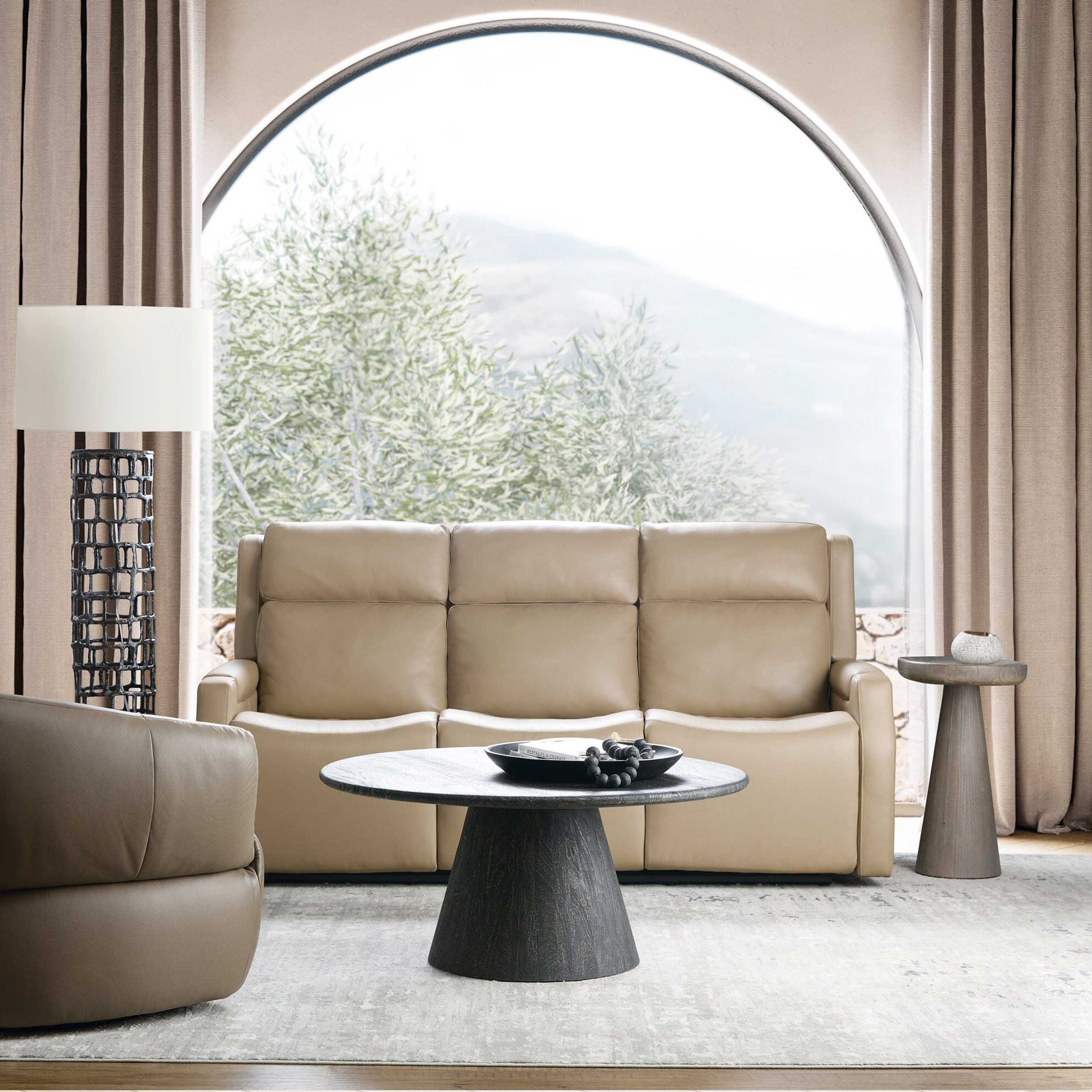 Nelson Leather Power Sofa, Salvo Beige - Image 7