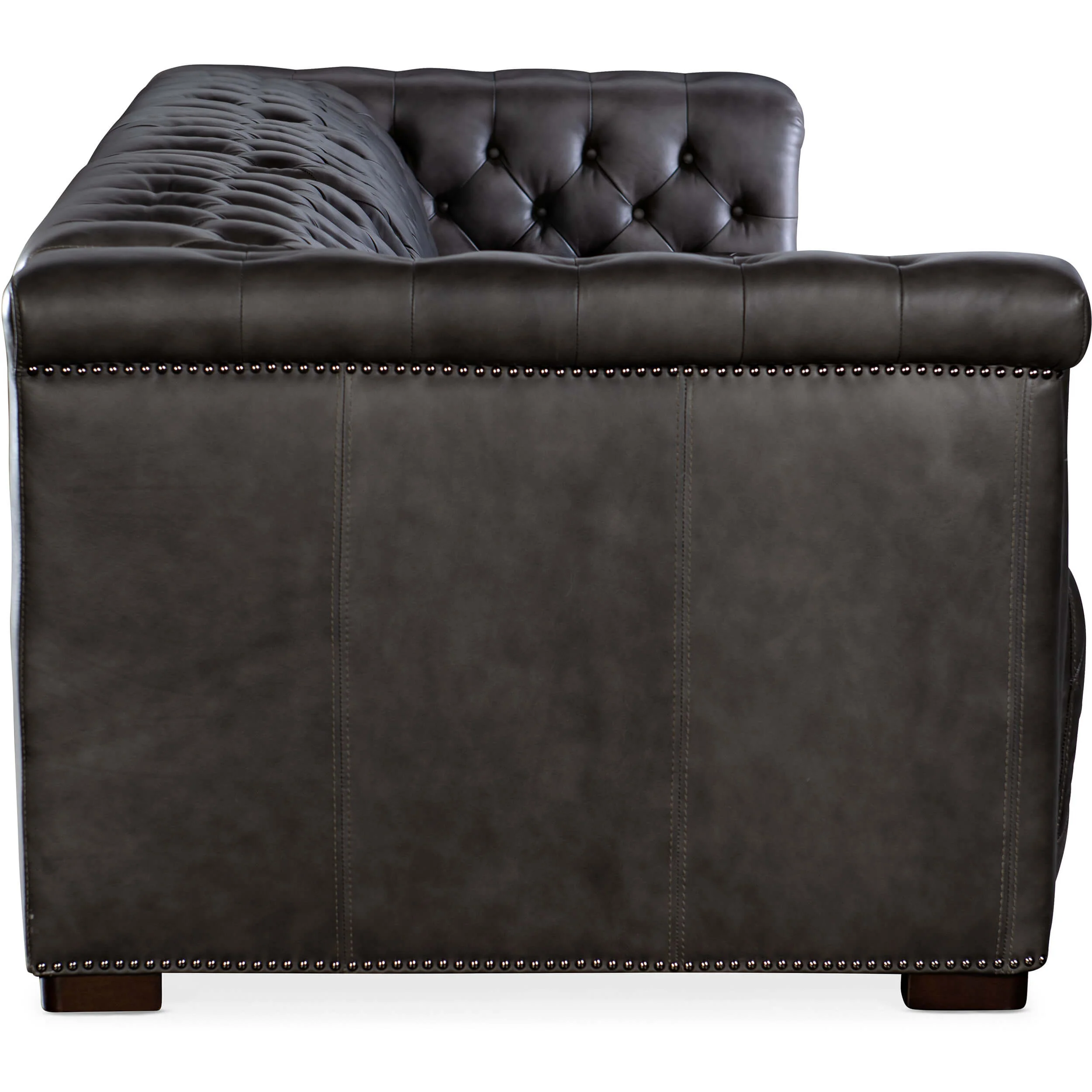 Savion Grandier Leather Sofa, Bellagio Gravel - Image 2
