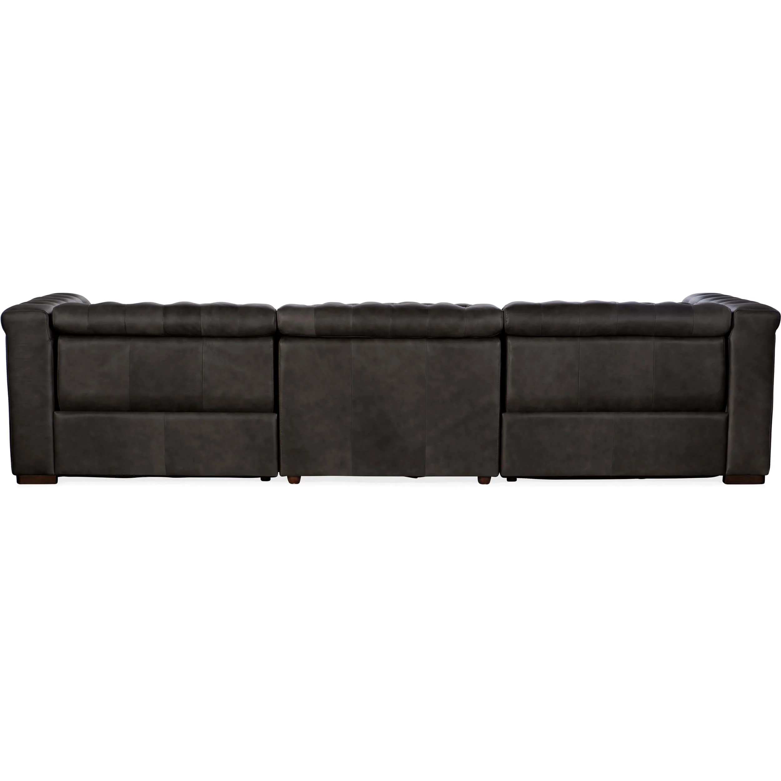 Savion Grandier Leather Sofa, Bellagio Gravel - Image 3