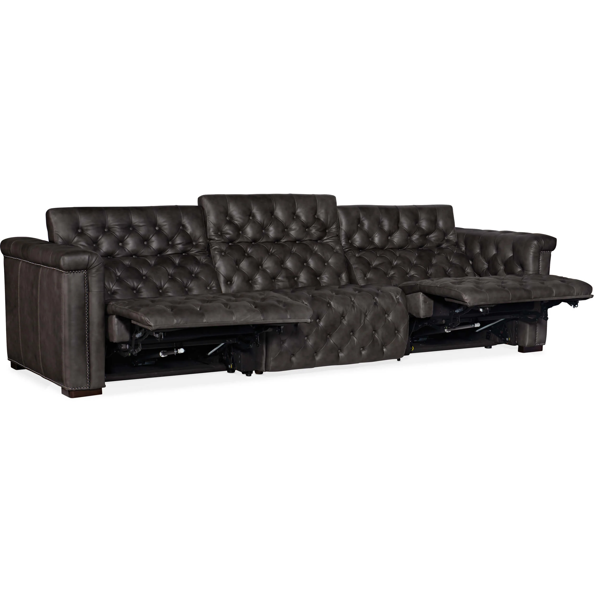 Savion Grandier Leather Sofa, Bellagio Gravel - Image 5