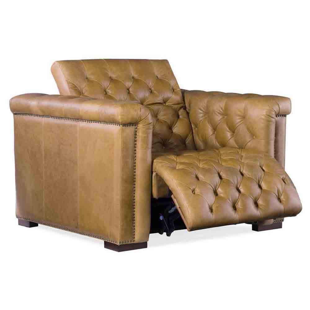 Savion Power Motion Leather Chair, Saddlebag Coin - Image 6