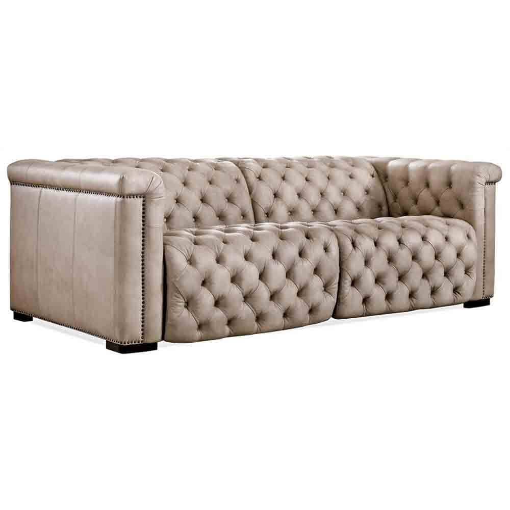 Savion Power Motion Leather Sofa, Giovanni Taupe