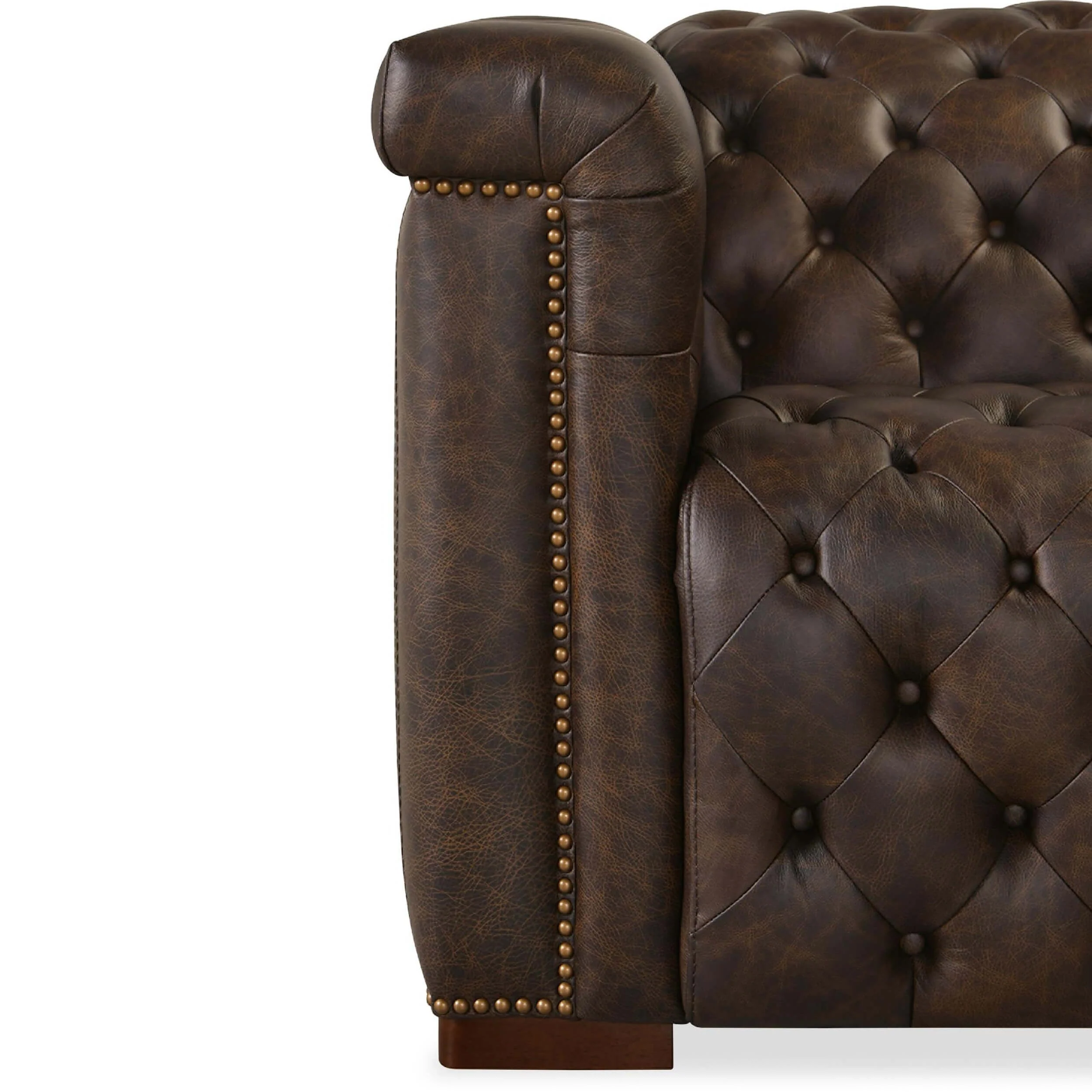 Savion Power Motion Leather Sectional, West Saddlewood - Image 5