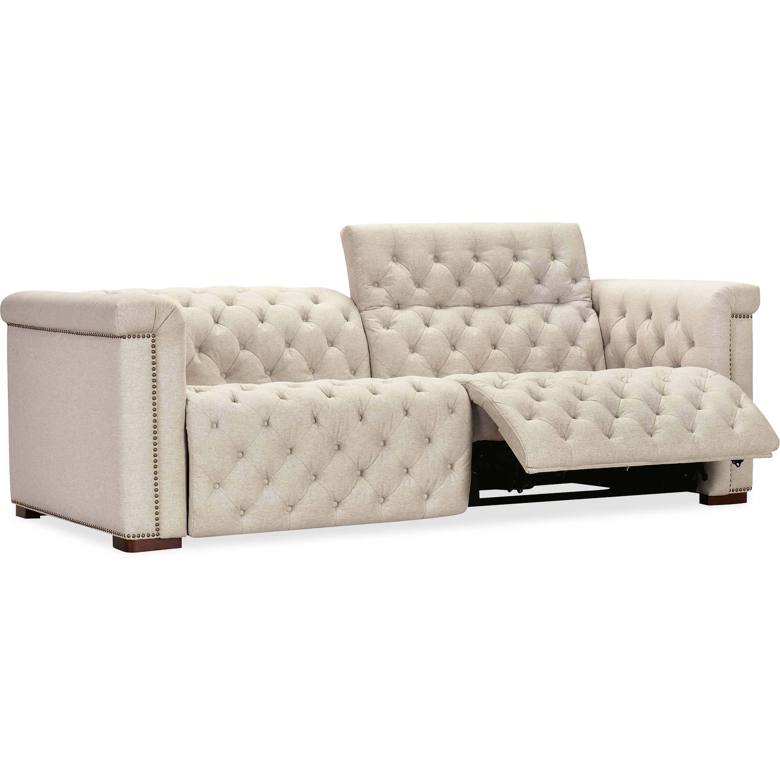 Savion Power Motion Leather Sofa, Aries Beach - Image 4