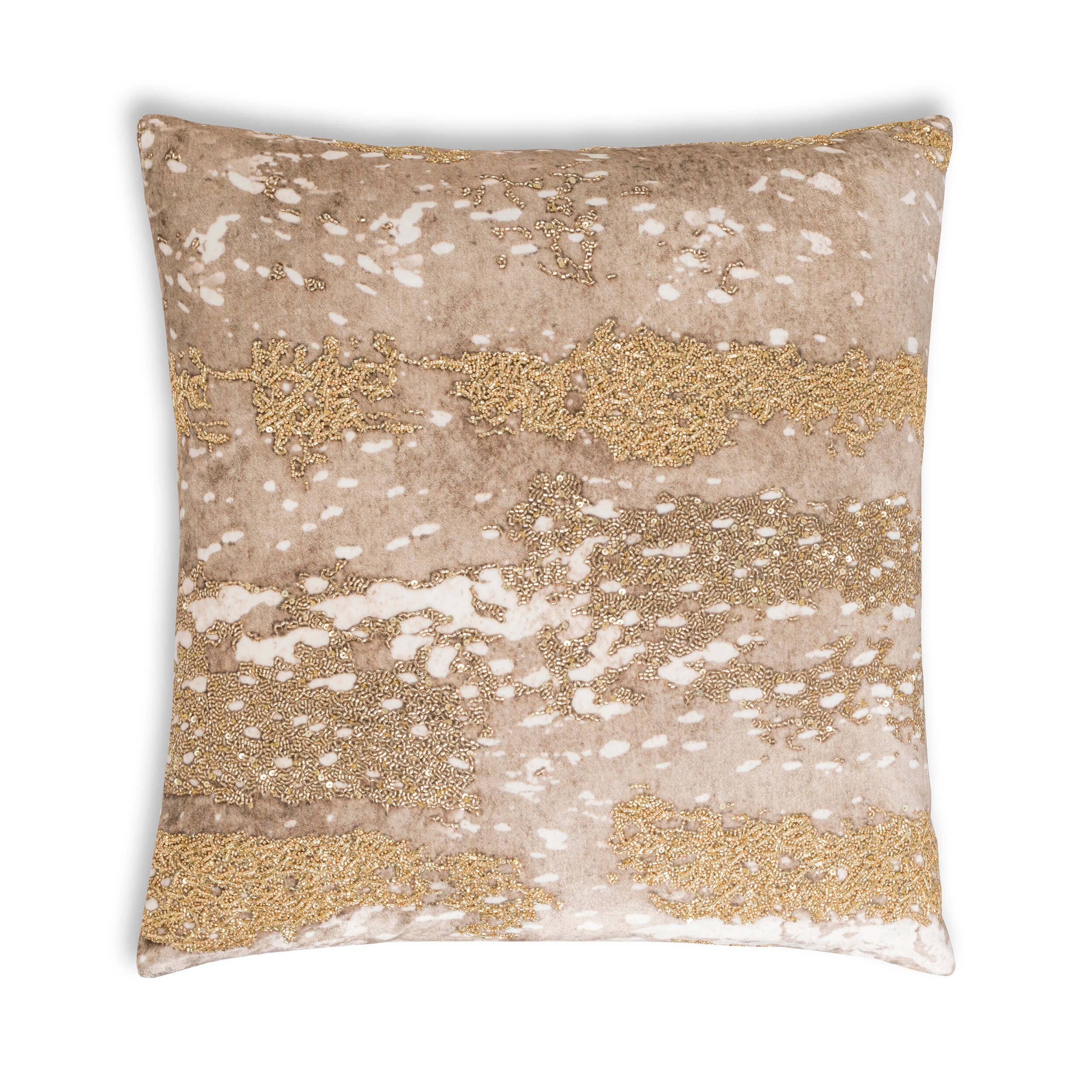 Sayra Pillow, Stone/Gold