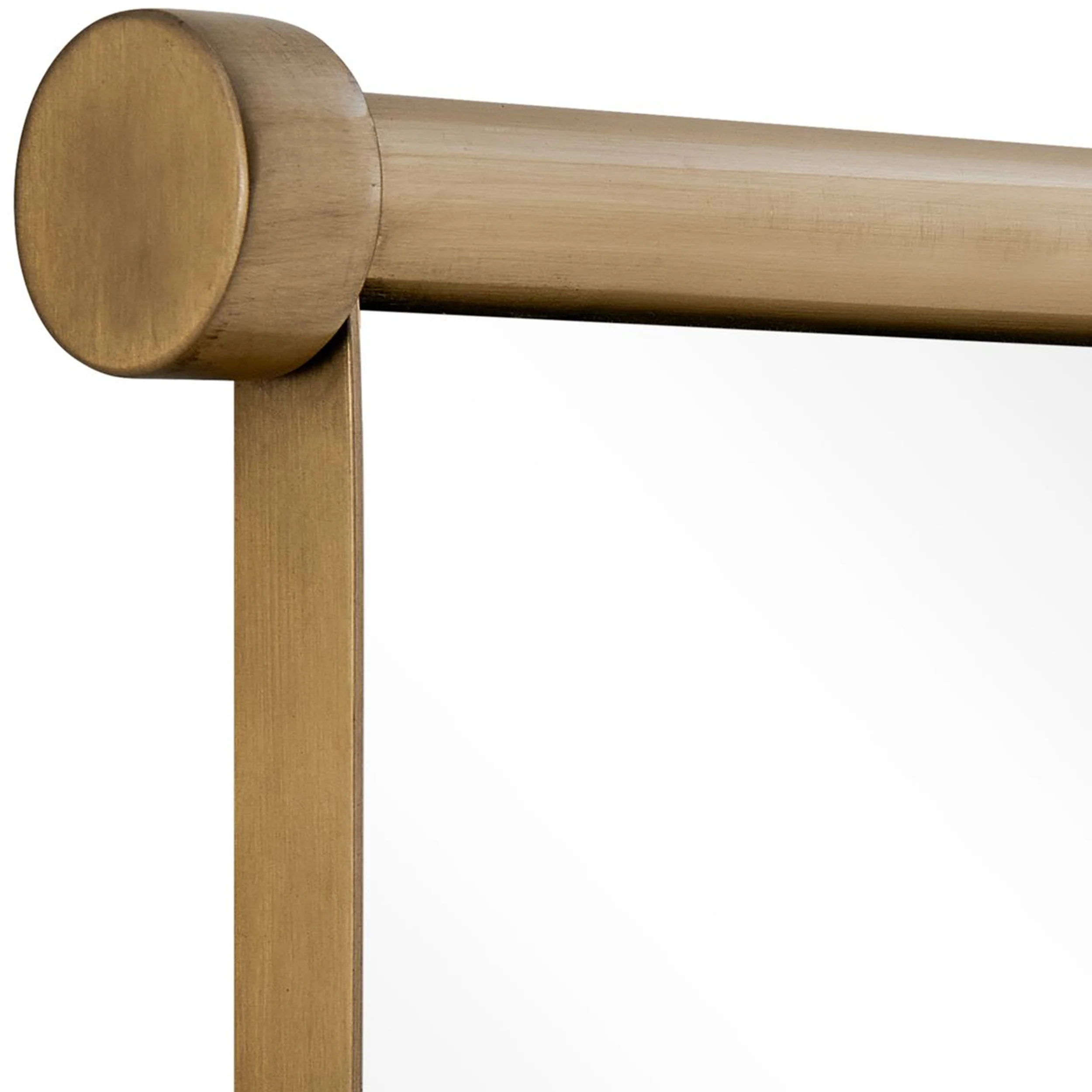 Scroll Mirror, Antique Brass - Image 3