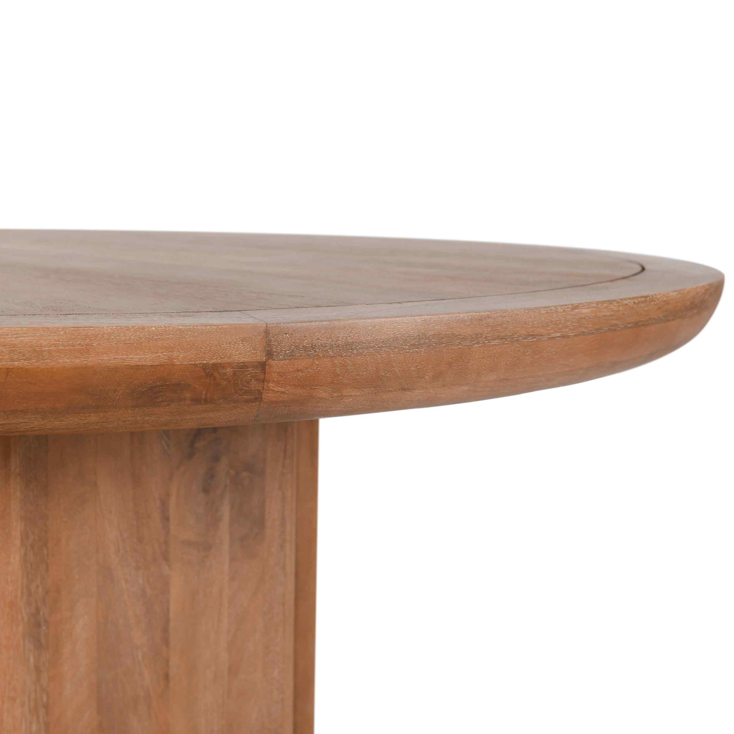 Selena Round Dining Table, Hickory Brown - Image 4