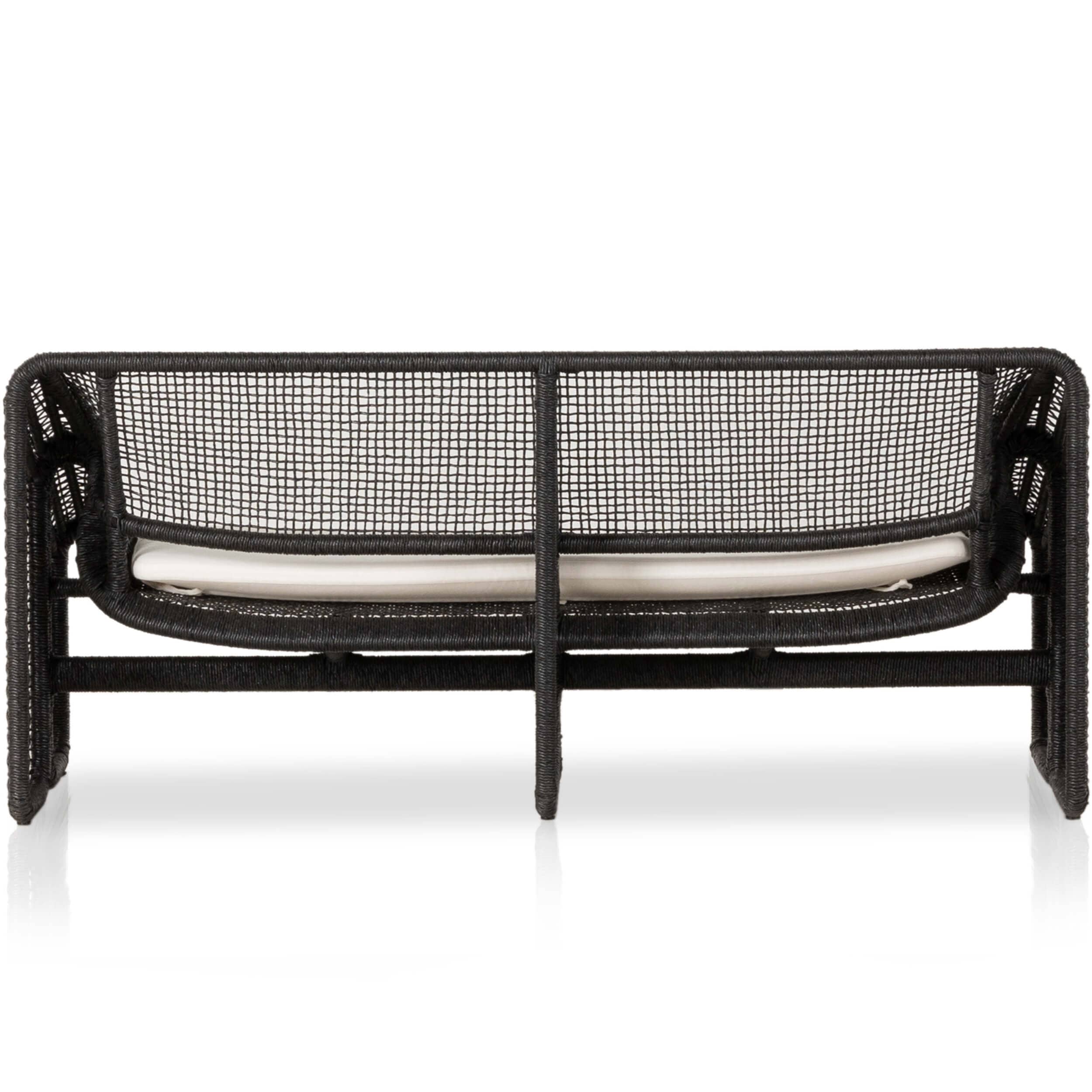 Selma Outdoor Sofa, Faux Black Hyacinth by Four Hands - Image 3