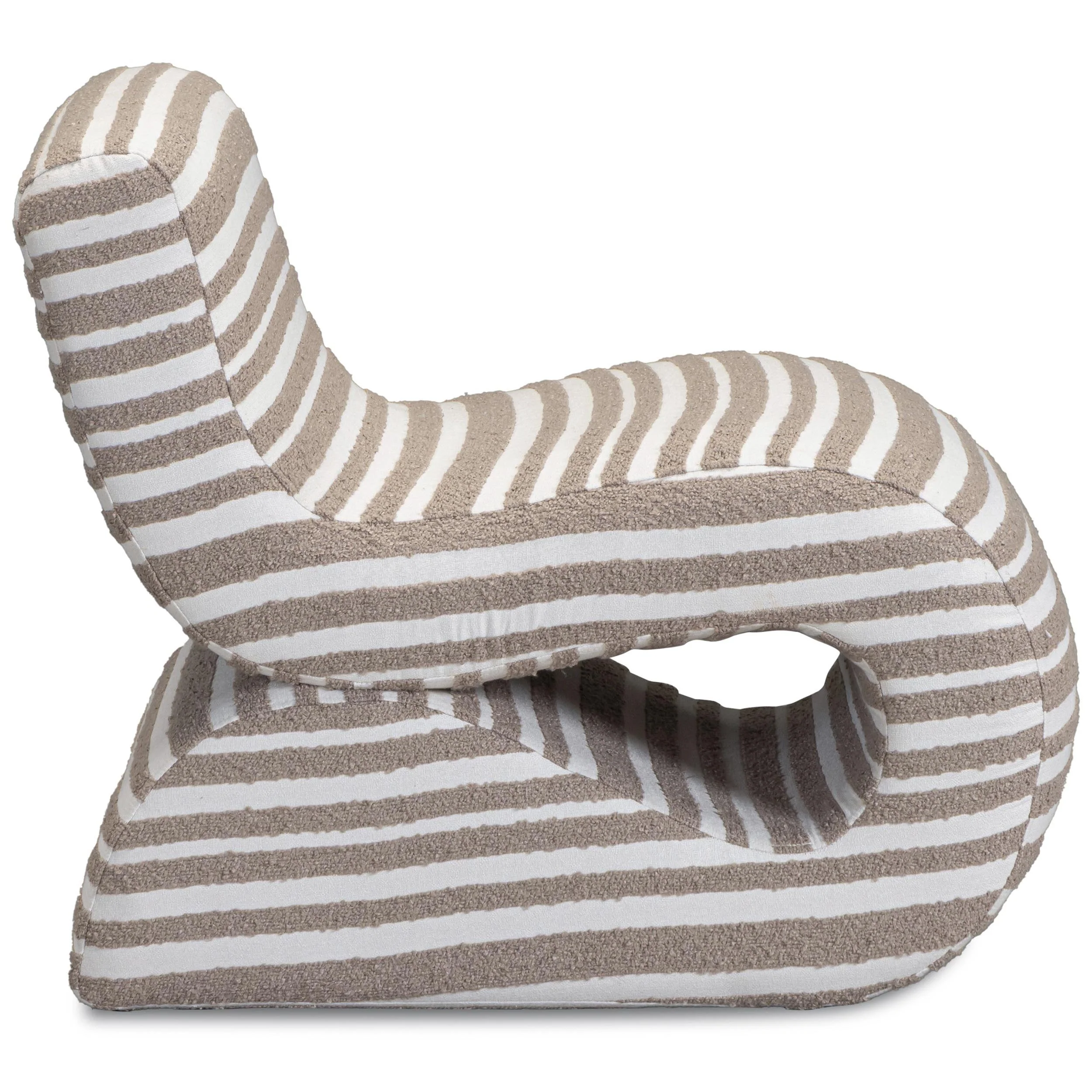 Senna Jacquard Accent Chair, Taupe - Image 3