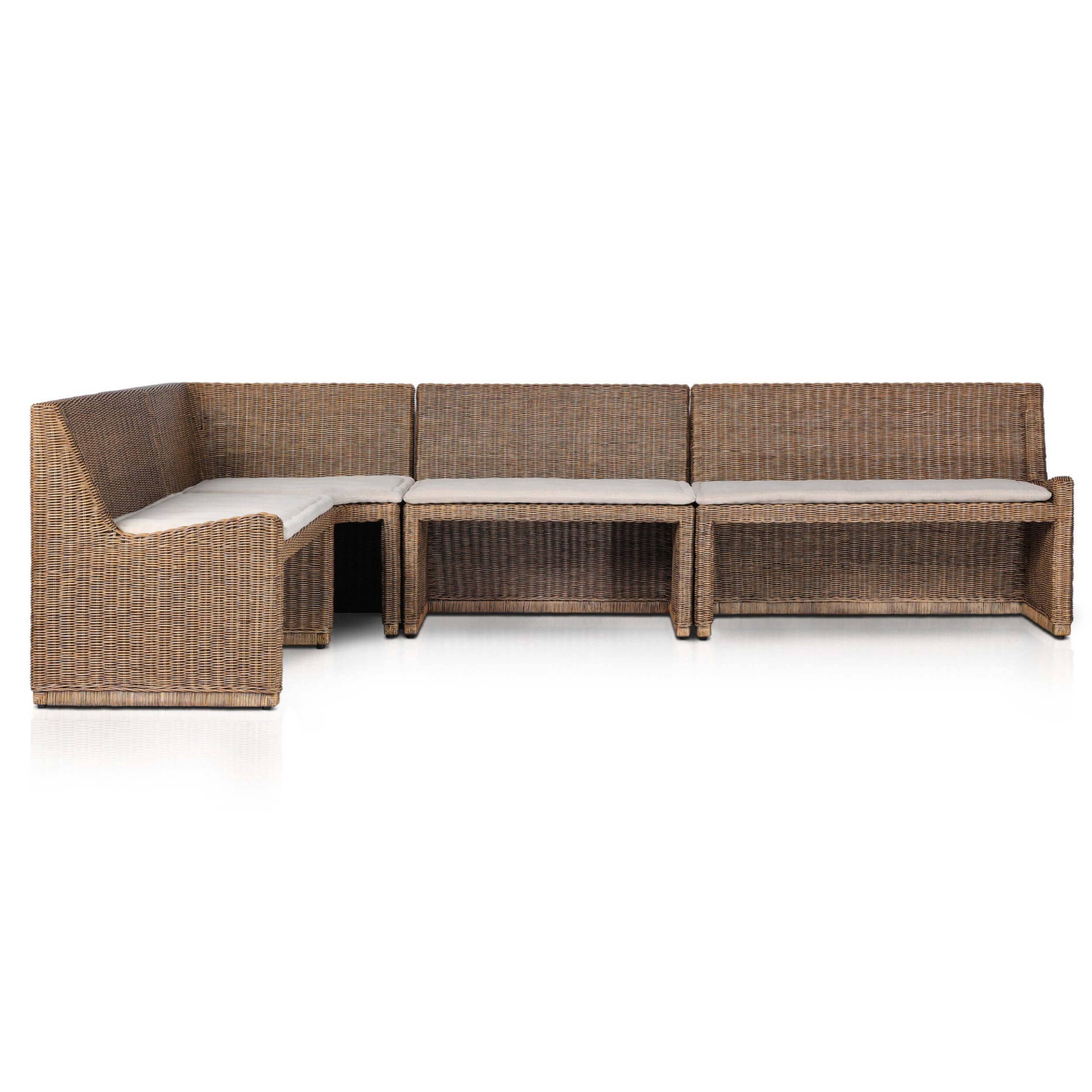 Senna L-Shape Dining Banquette, Broadway Dune by Amber Lewis x Four Hands - Image 8
