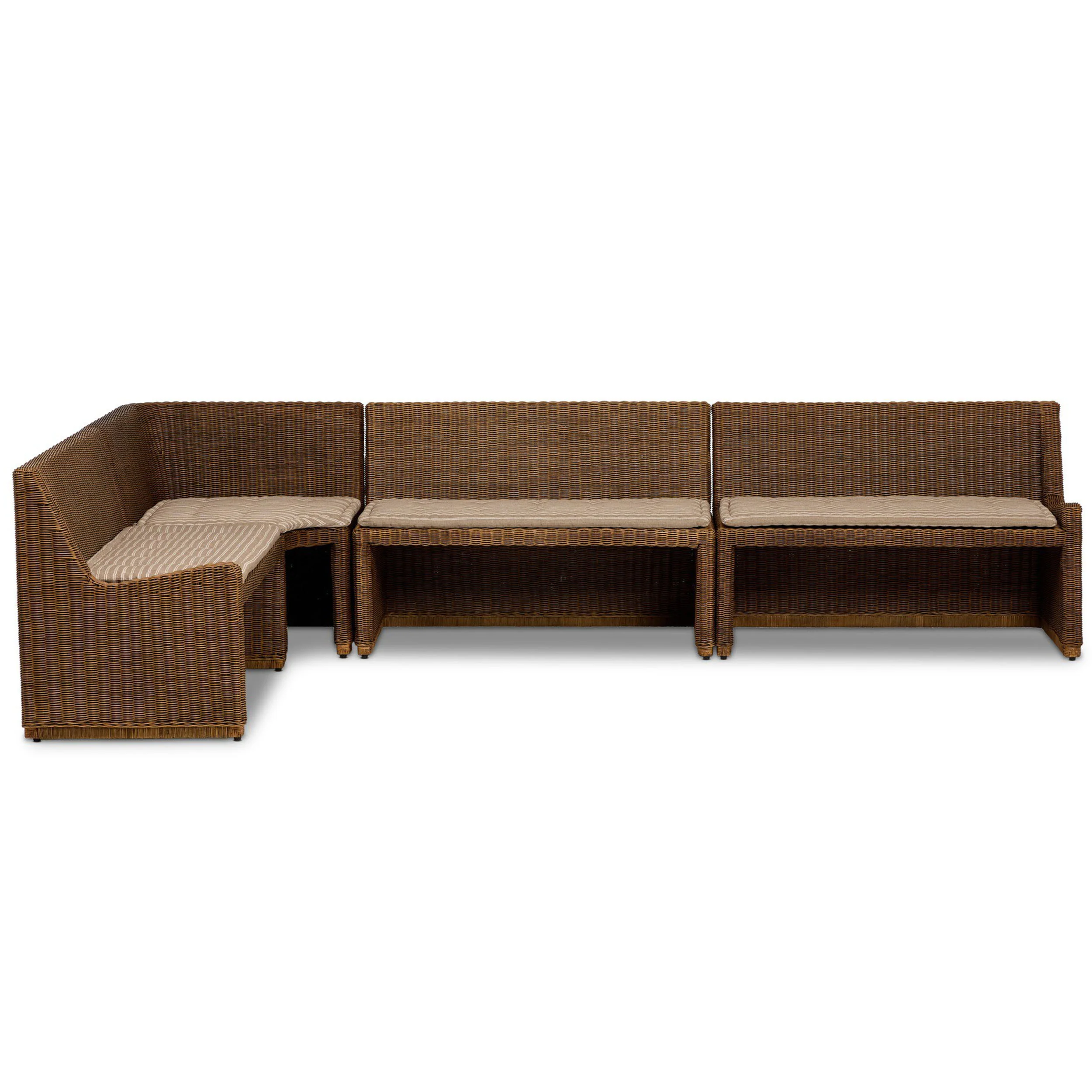 Senna L-Shape Dining Banquette, Rodin Sand by Four Hands - Image 2